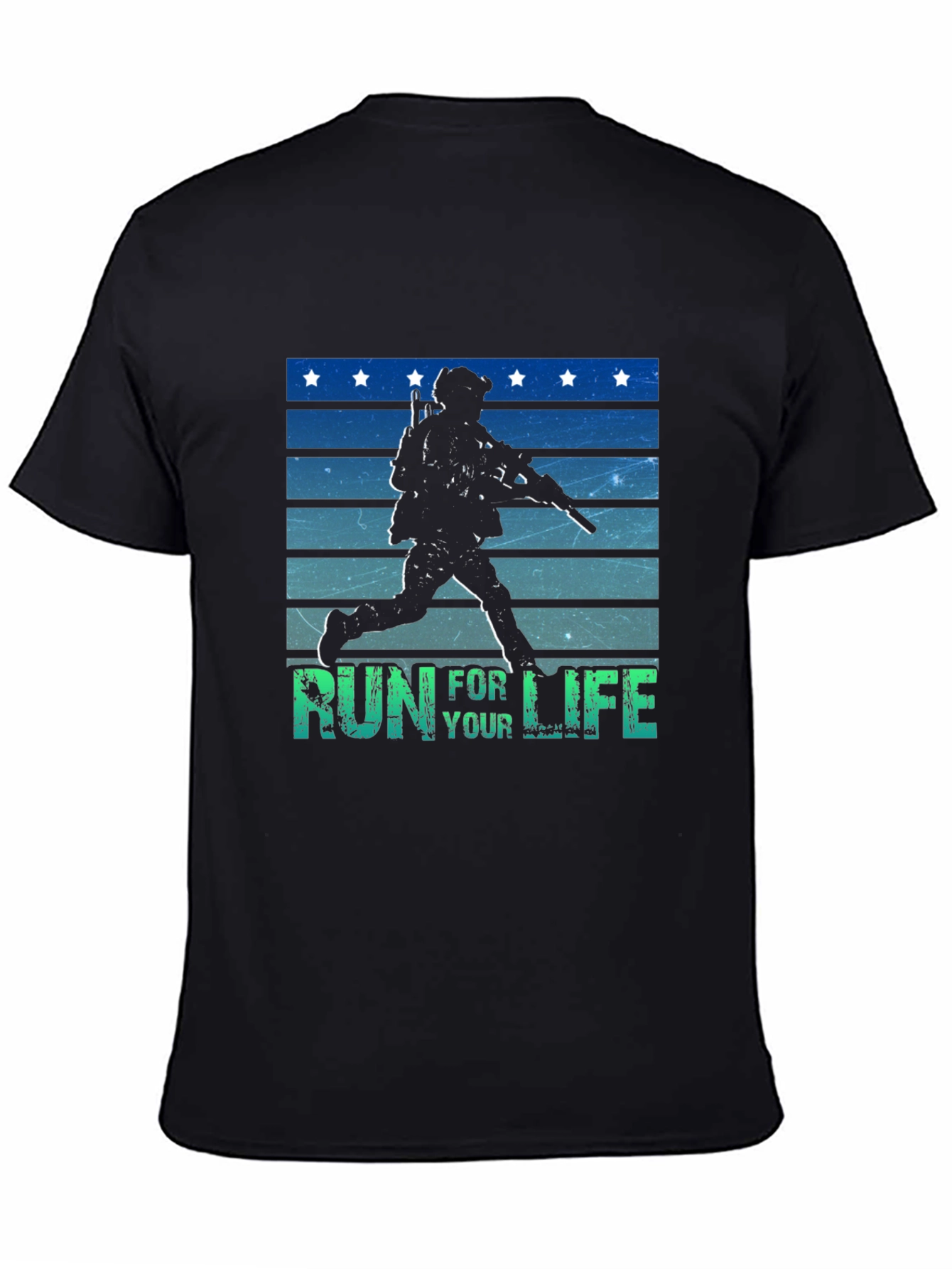 Run For Your Life Graphic Tee - Patriotic T-Shirt