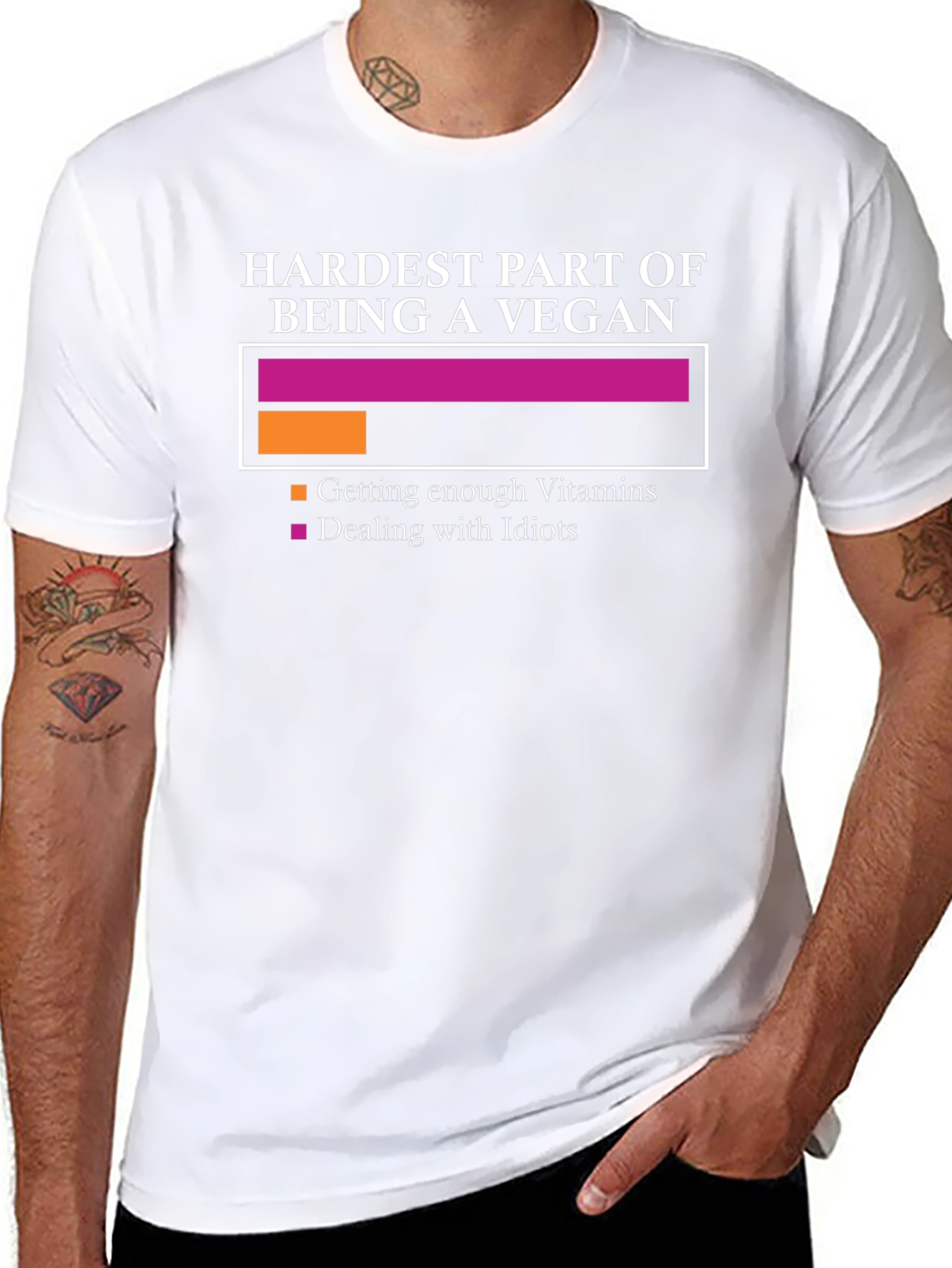 Vegan Humor T-Shirt: Dealing with Idiots Edition