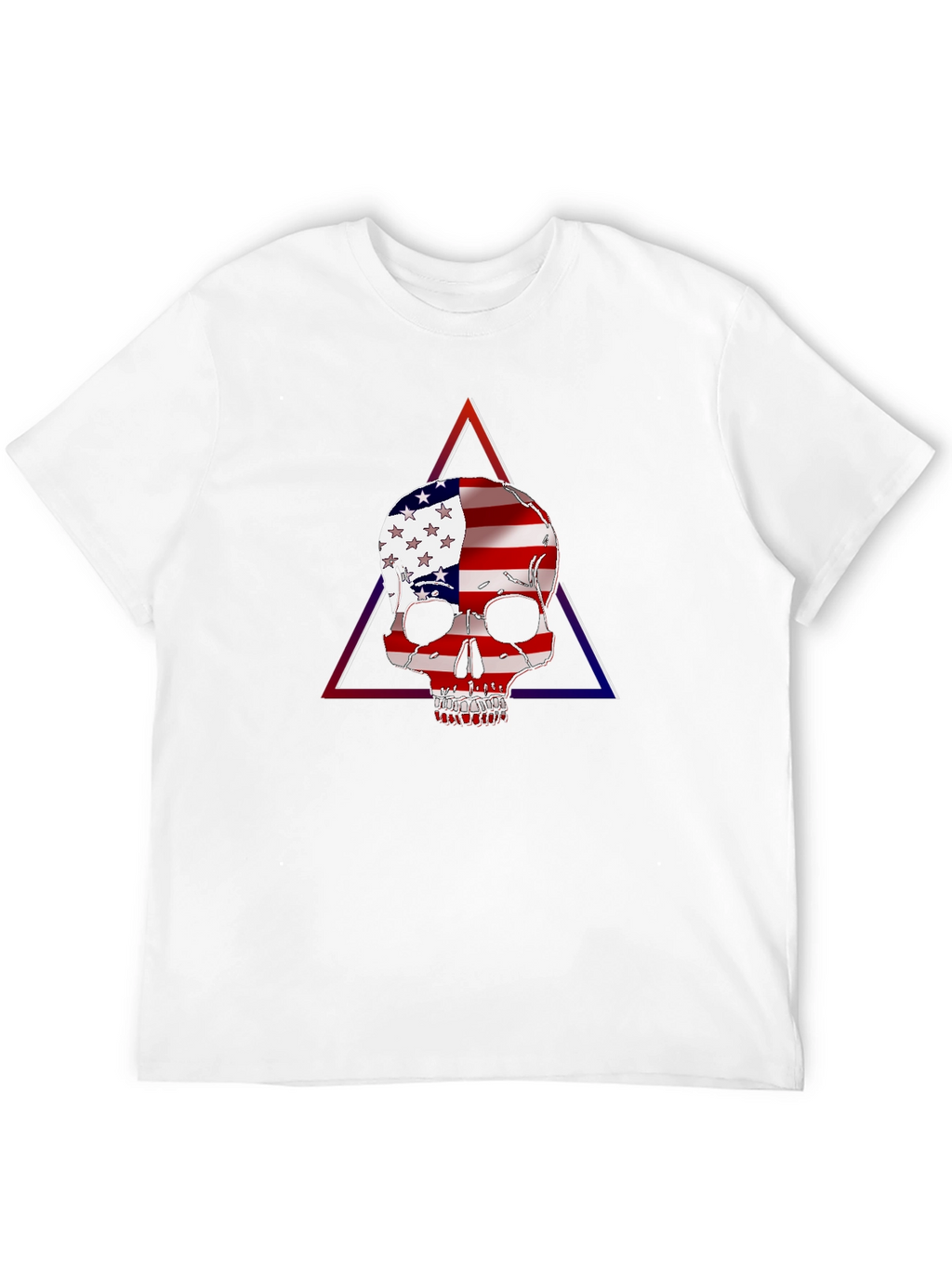 USA Flag Skull Graphic T-Shirt - Patriotic Fashion