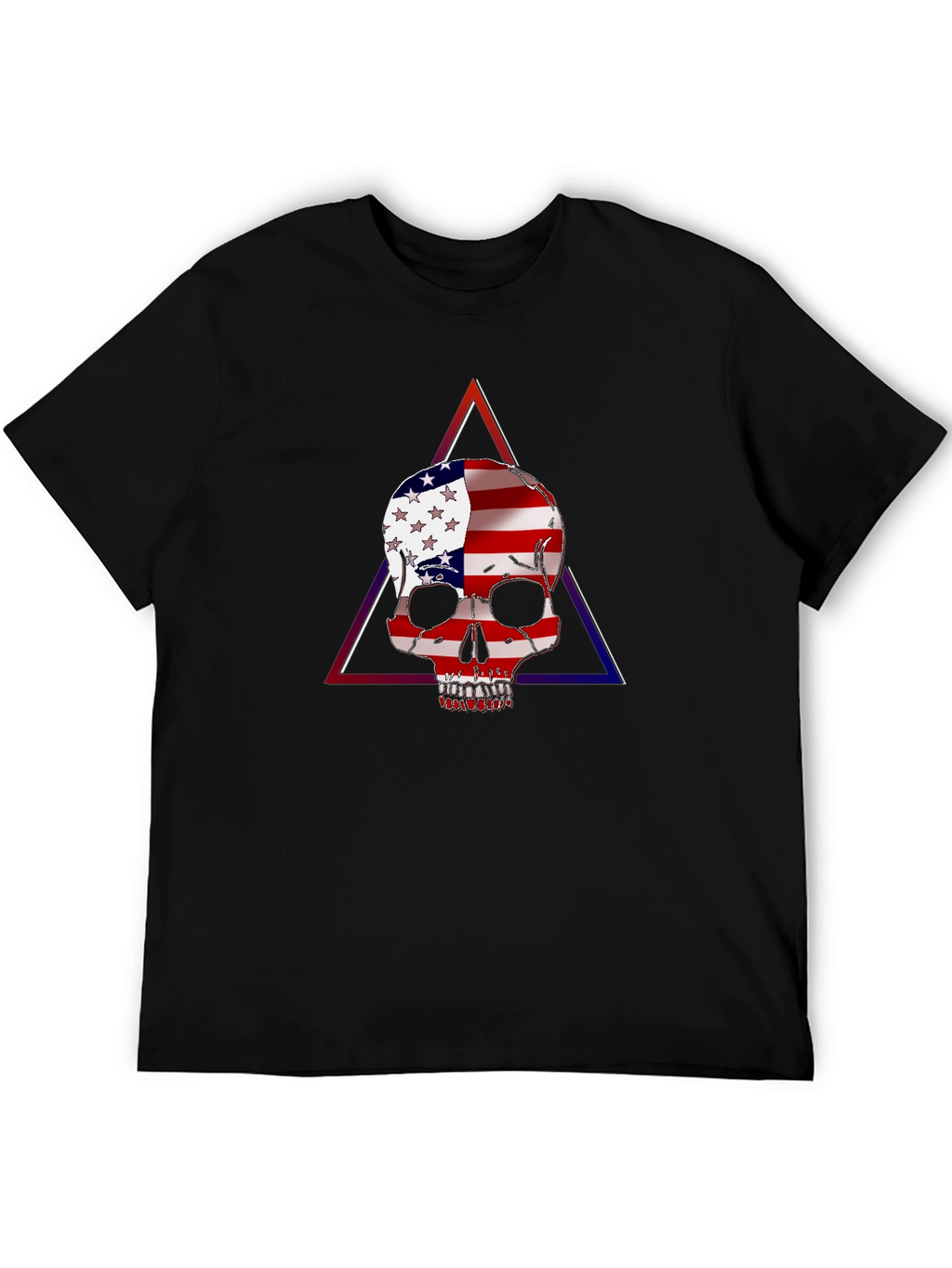 USA Flag Skull Graphic T-Shirt - Patriotic Fashion