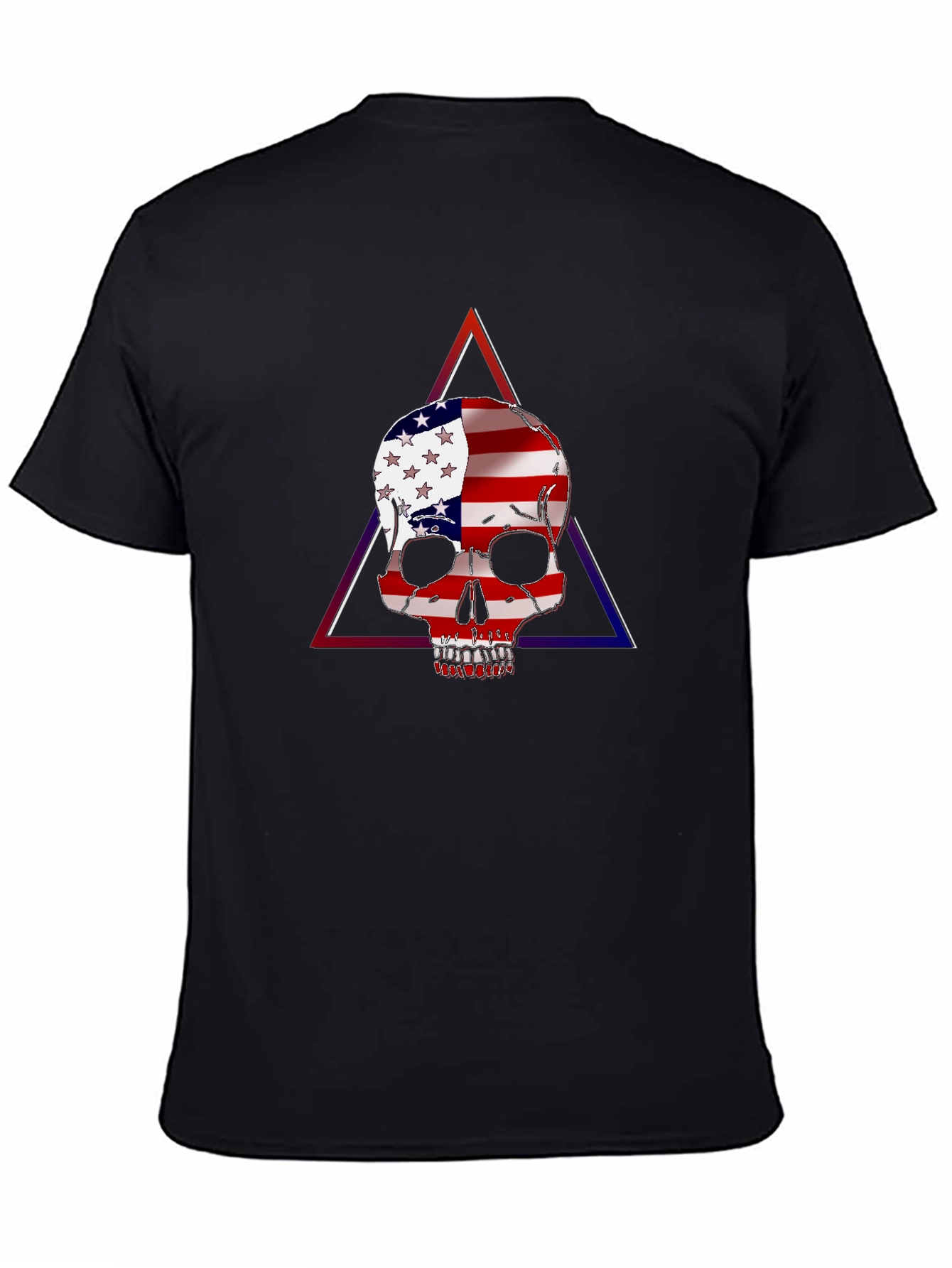 USA Flag Skull Graphic T-Shirt - Patriotic Fashion