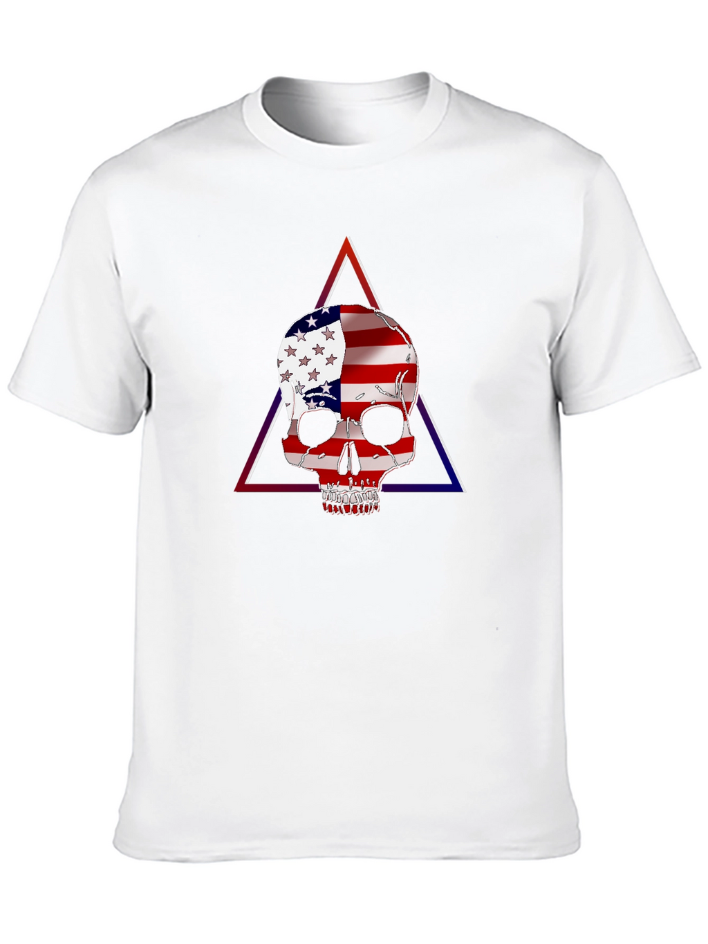 USA Flag Skull Graphic T-Shirt - Patriotic Fashion