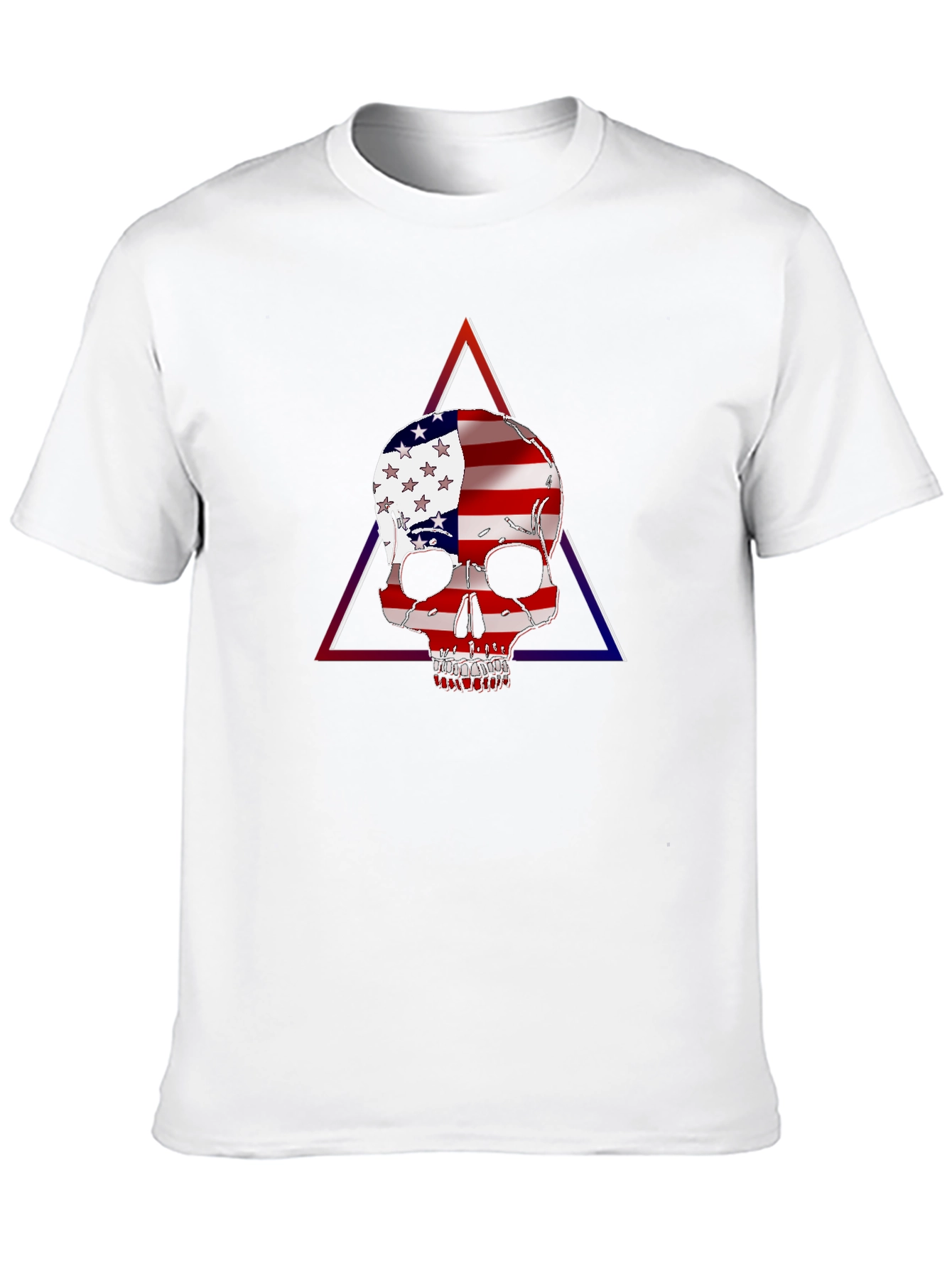 USA Flag Skull Graphic T-Shirt - Patriotic Fashion