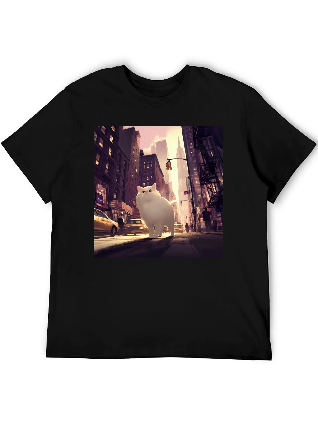 Giant Cat in City T-Shirt