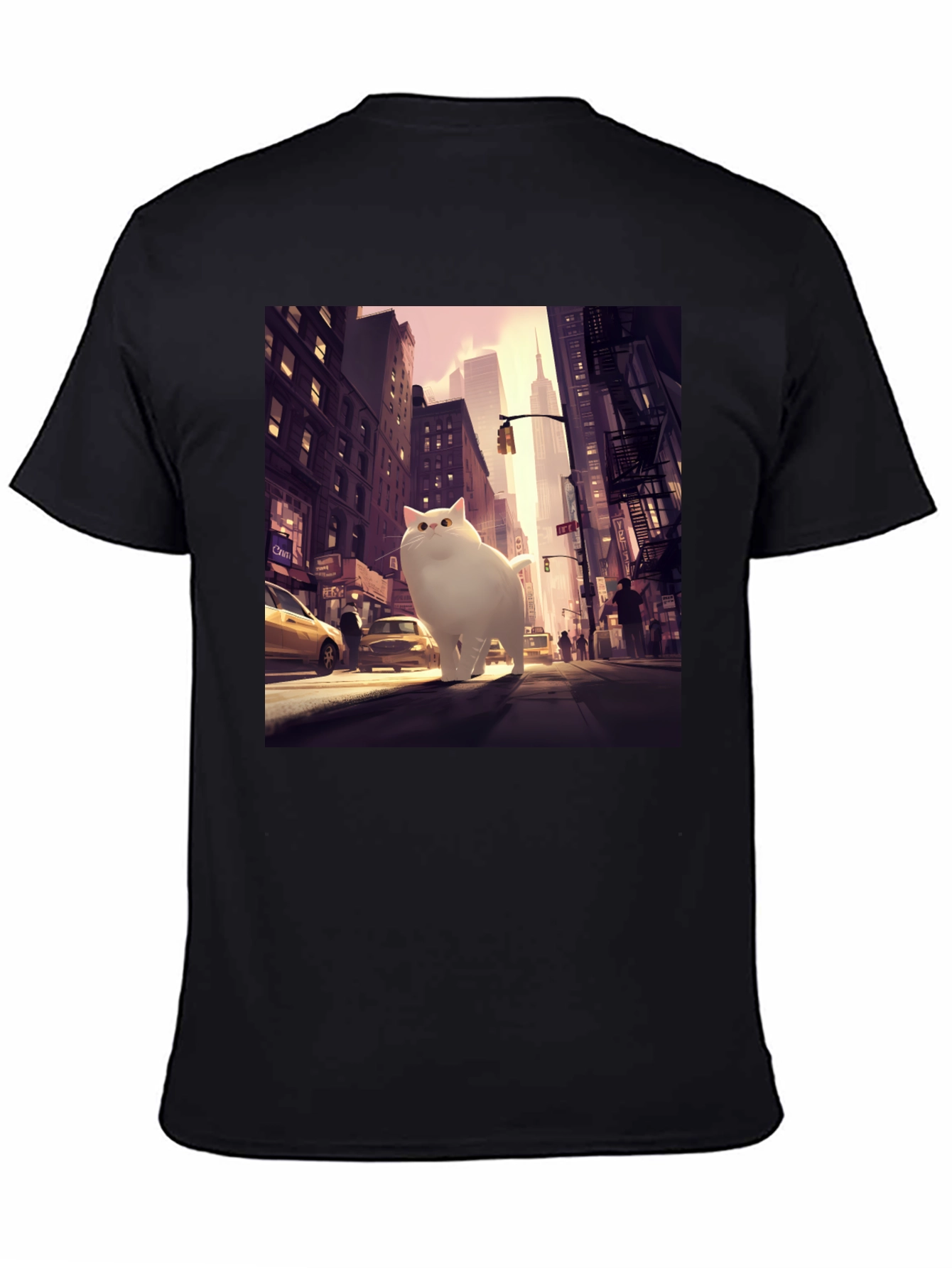 Giant Cat in City T-Shirt
