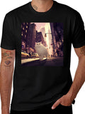 Giant Cat in City T-Shirt