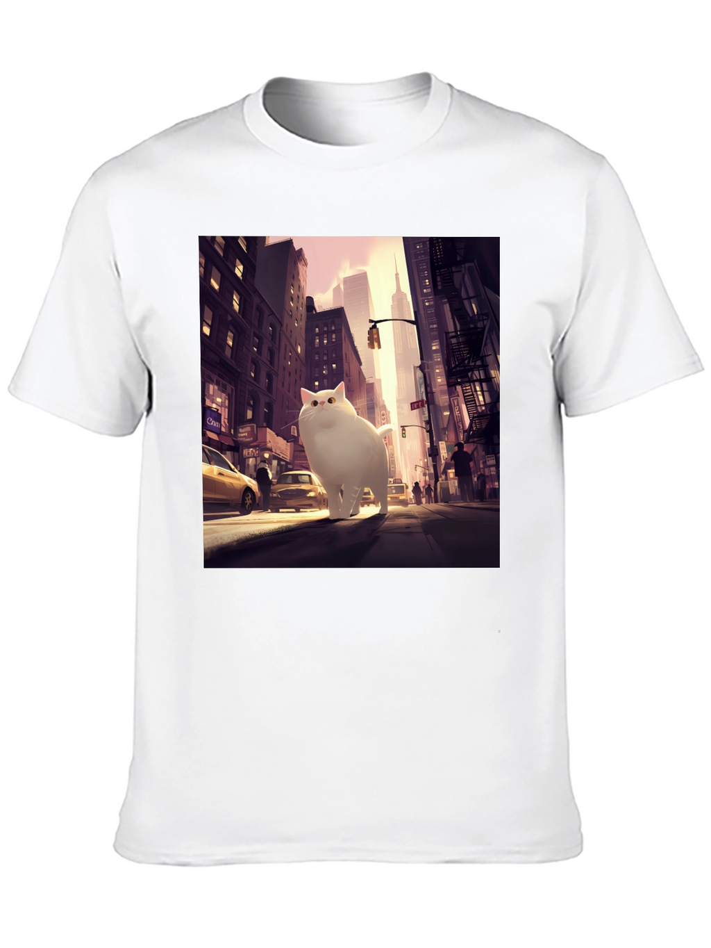 Giant Cat in City T-Shirt