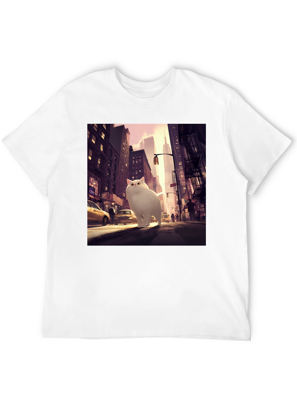Giant Cat in City T-Shirt