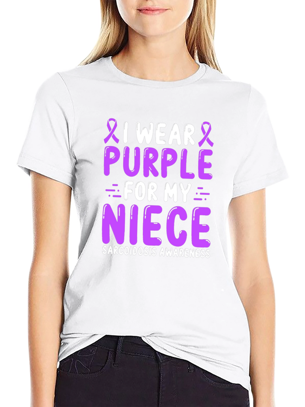 Purple Sarcoidosis Awareness Niece T-Shirt