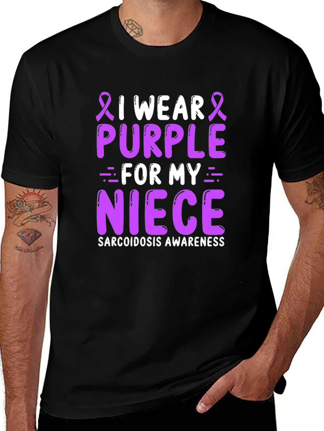 Purple Sarcoidosis Awareness Niece T-Shirt