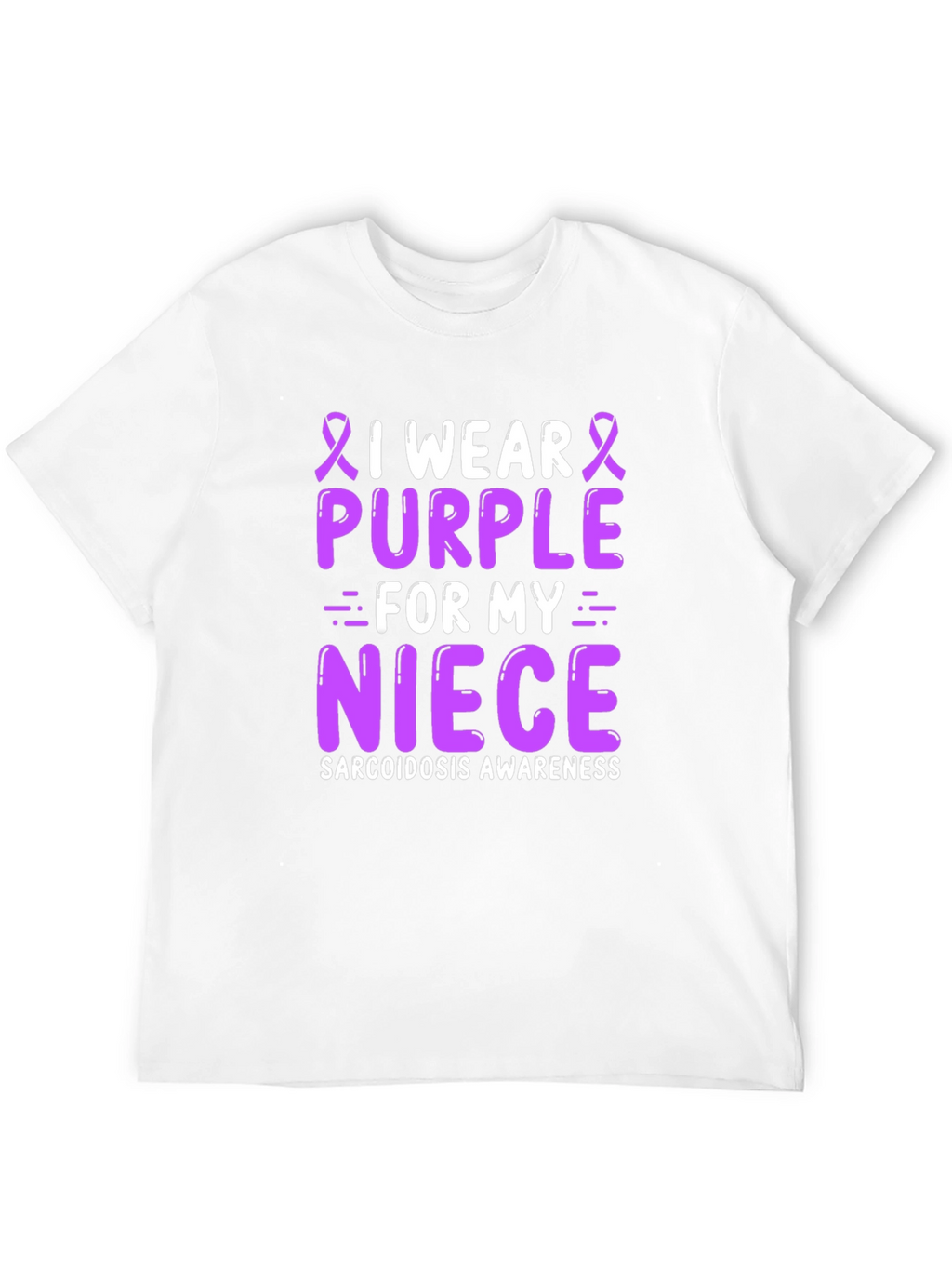 Purple Sarcoidosis Awareness Niece T-Shirt