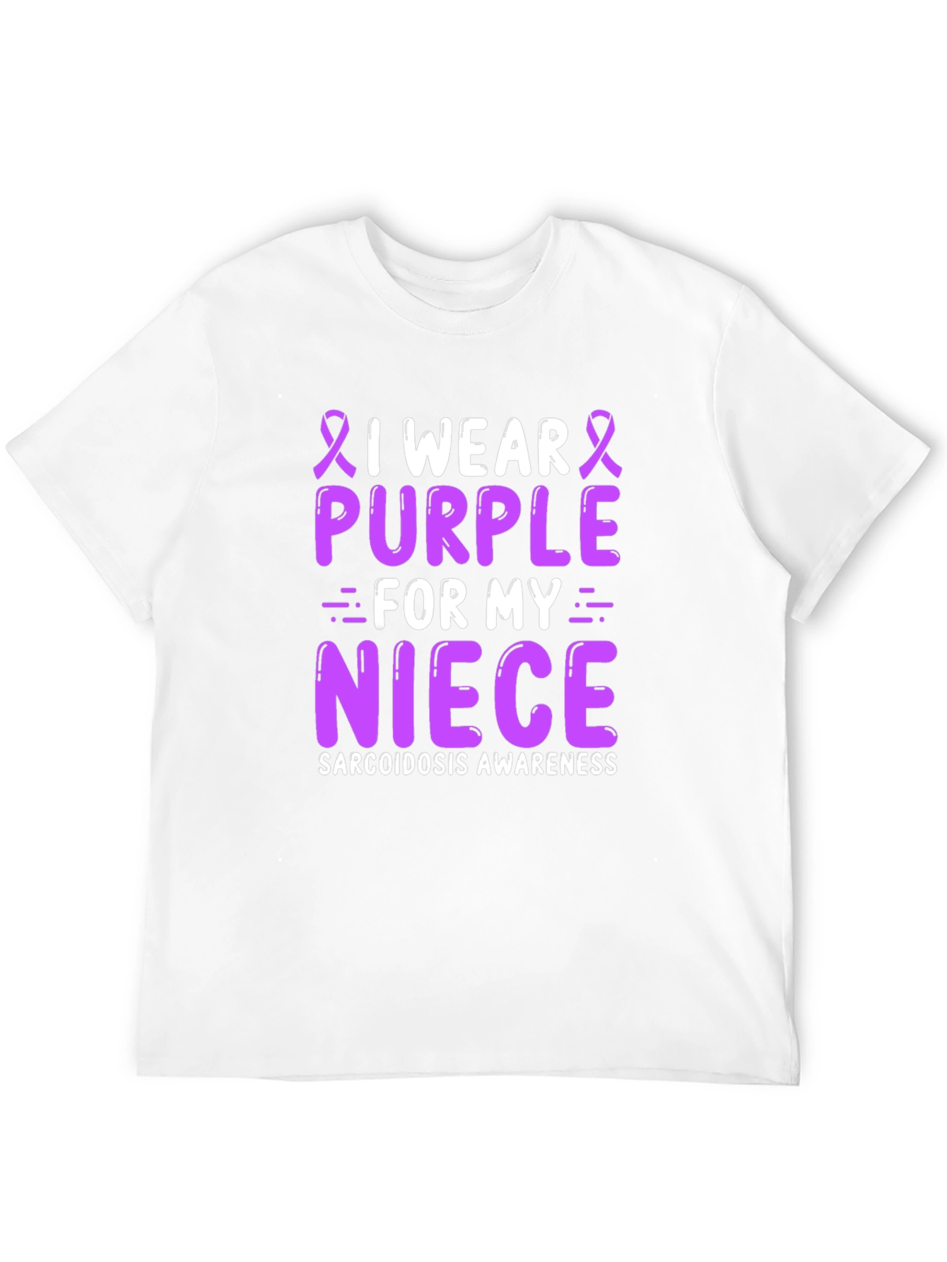 Purple Sarcoidosis Awareness Niece T-Shirt