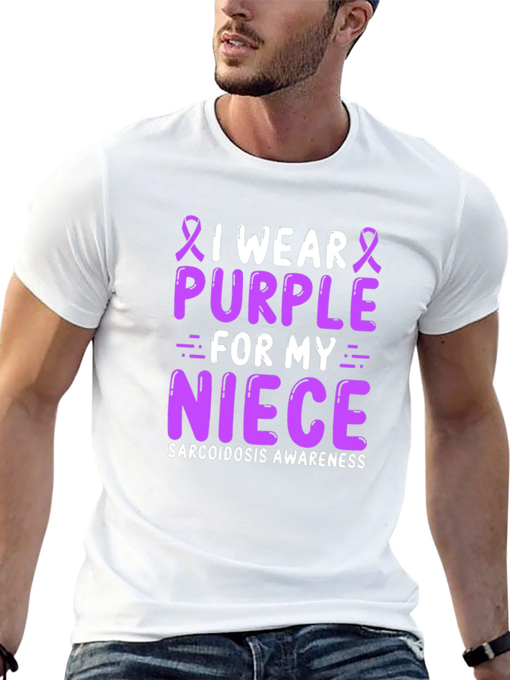 Purple Sarcoidosis Awareness Niece T-Shirt