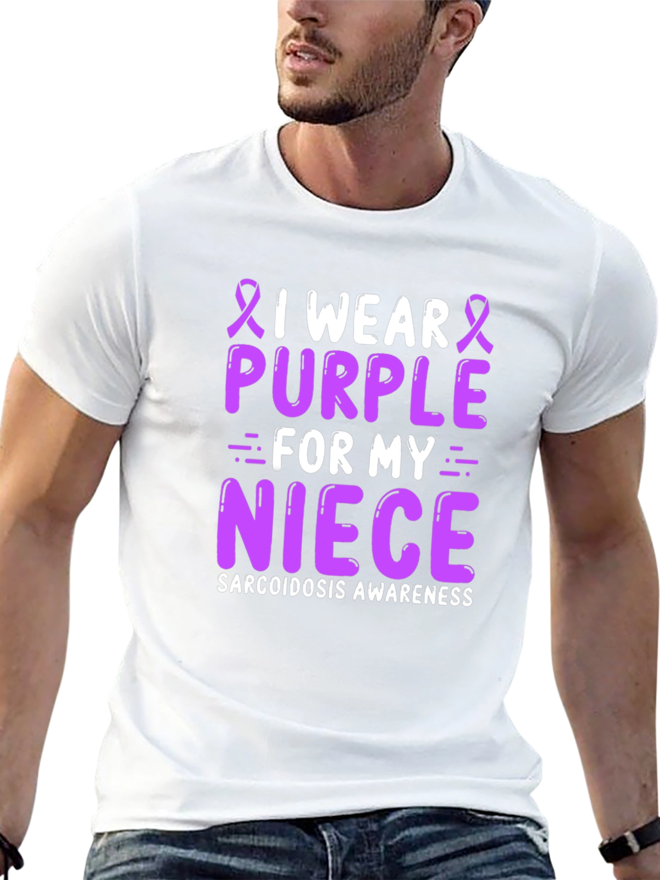 Purple Sarcoidosis Awareness Niece T-Shirt