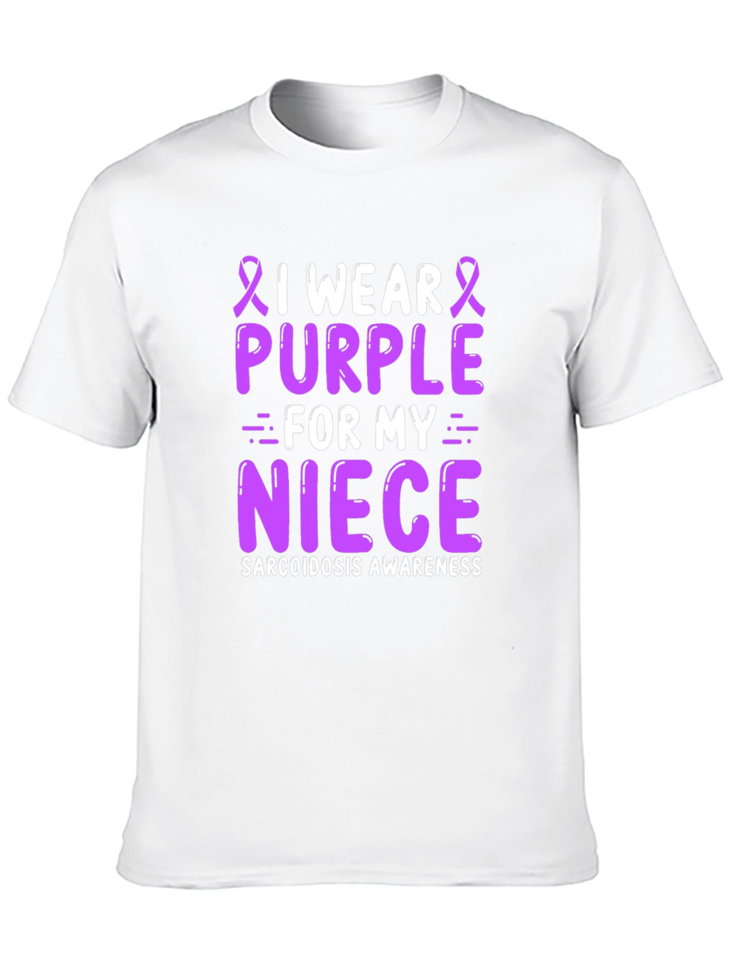 Purple Sarcoidosis Awareness Niece T-Shirt