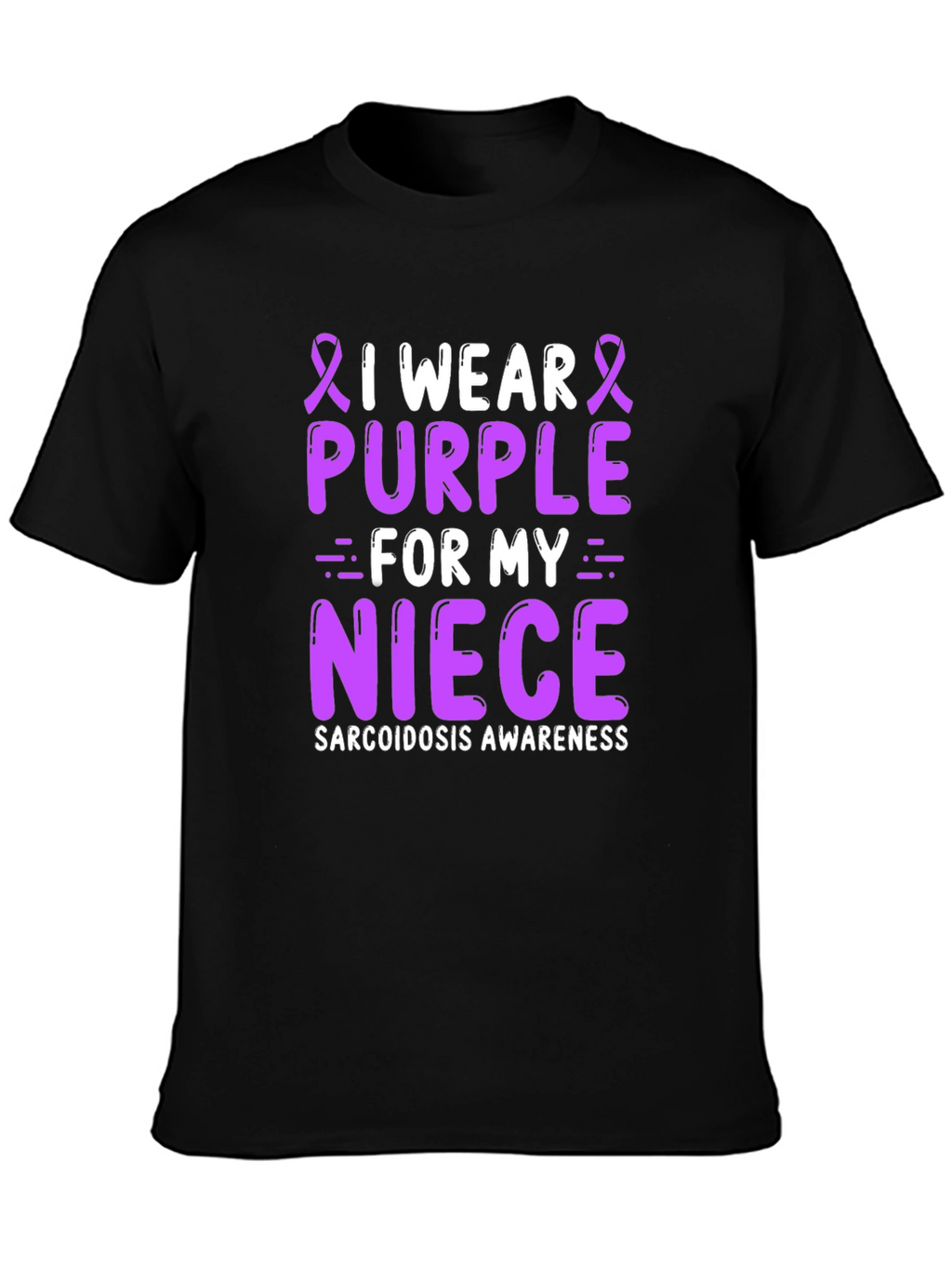 Purple Sarcoidosis Awareness Niece T-Shirt