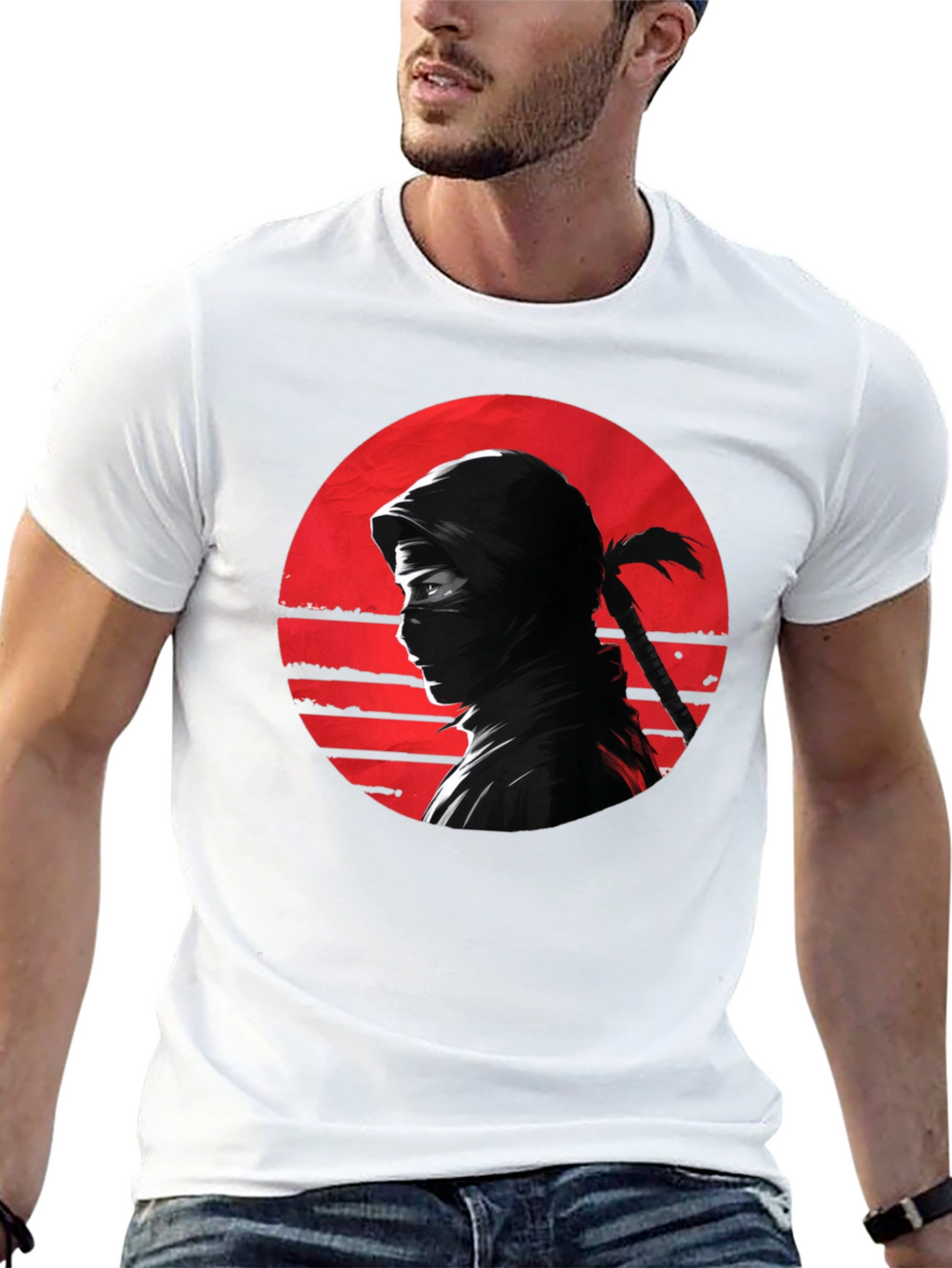Ninja Sunset Graphic Tee - Black