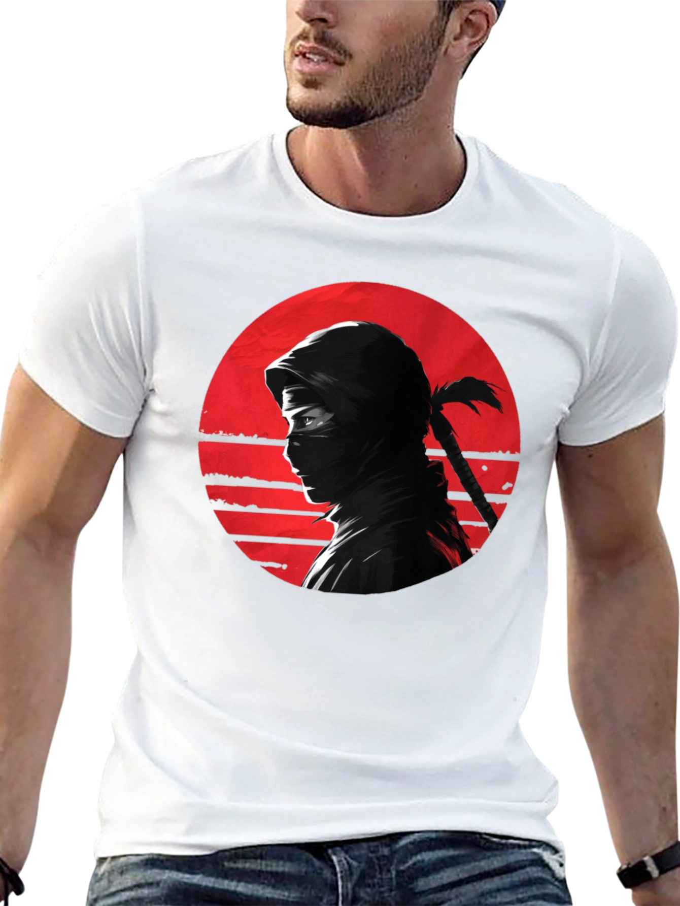 Ninja Sunset Graphic Tee - Black