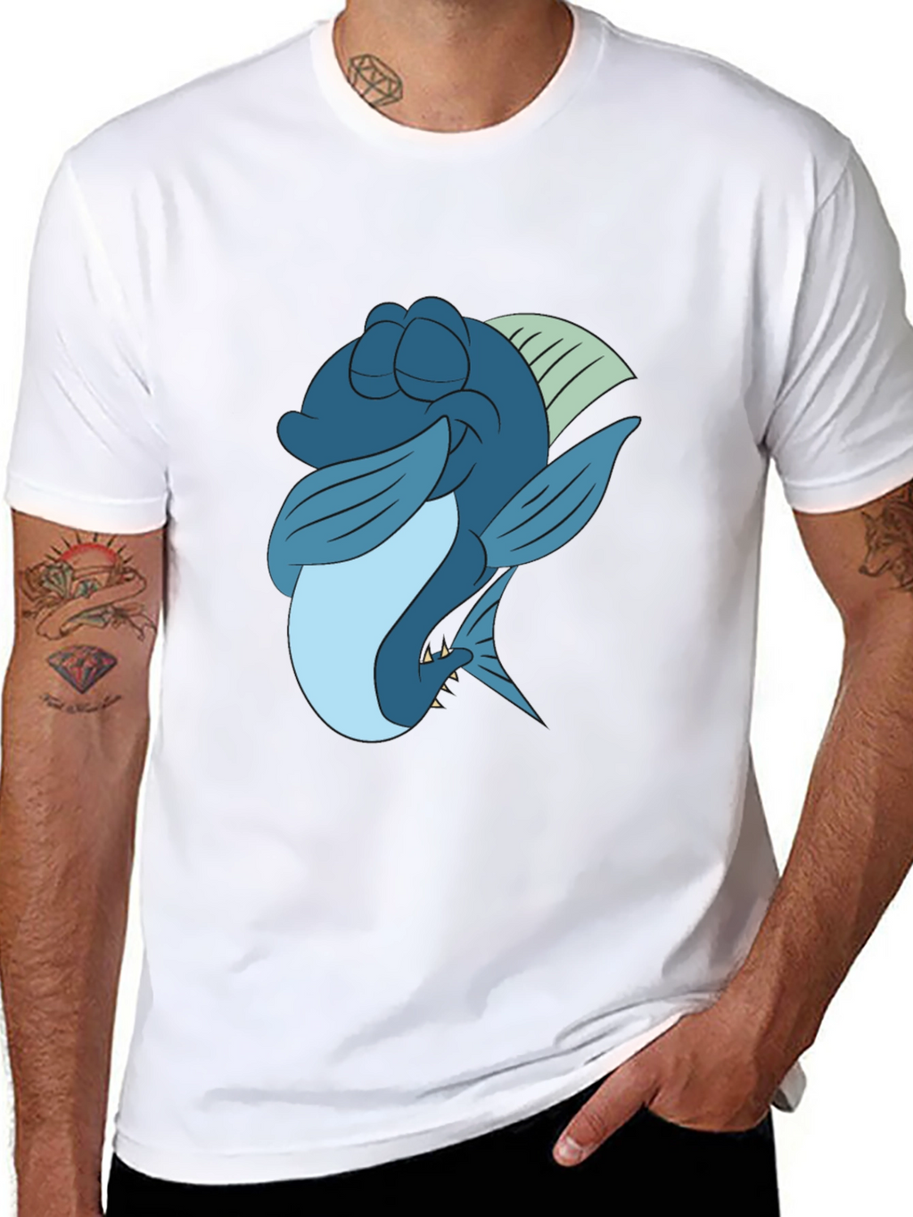 Cartoon Fish Graphic Tee