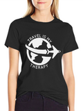 Travel Is My Therapy Graphic Tee - Adventure Shirt