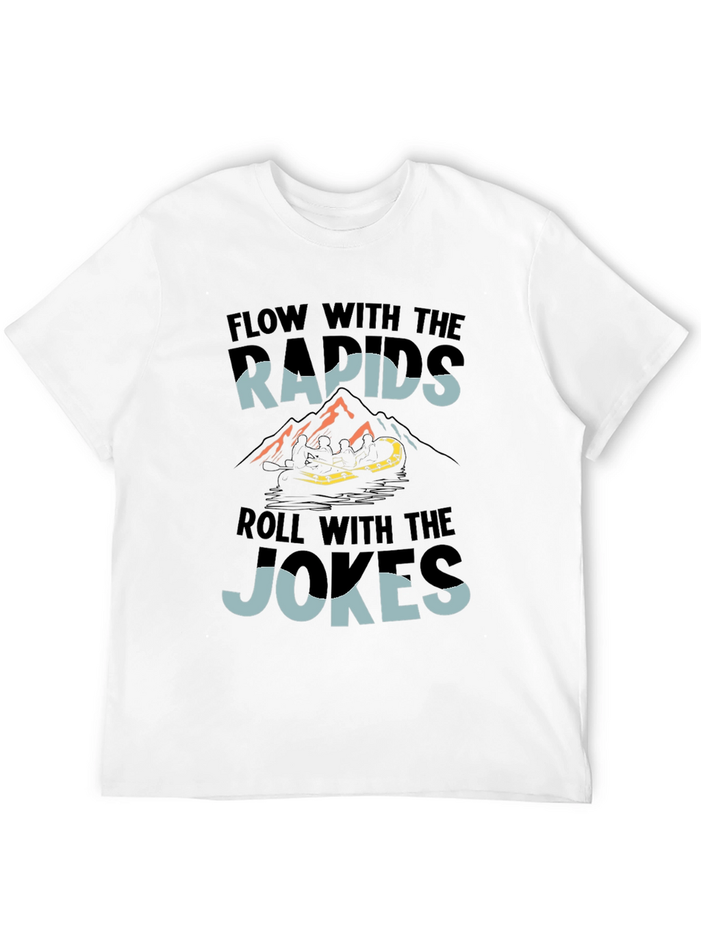 Flow With The Rapids Black Graphic Tee