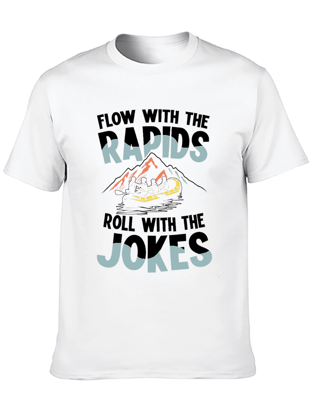 Flow With The Rapids Black Graphic Tee