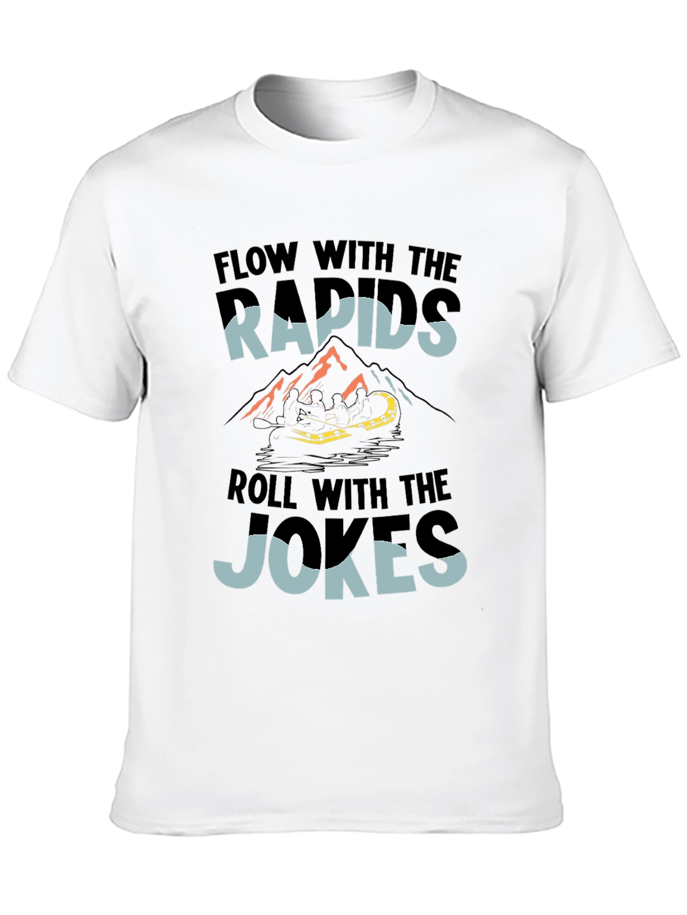 Flow With The Rapids Black Graphic Tee