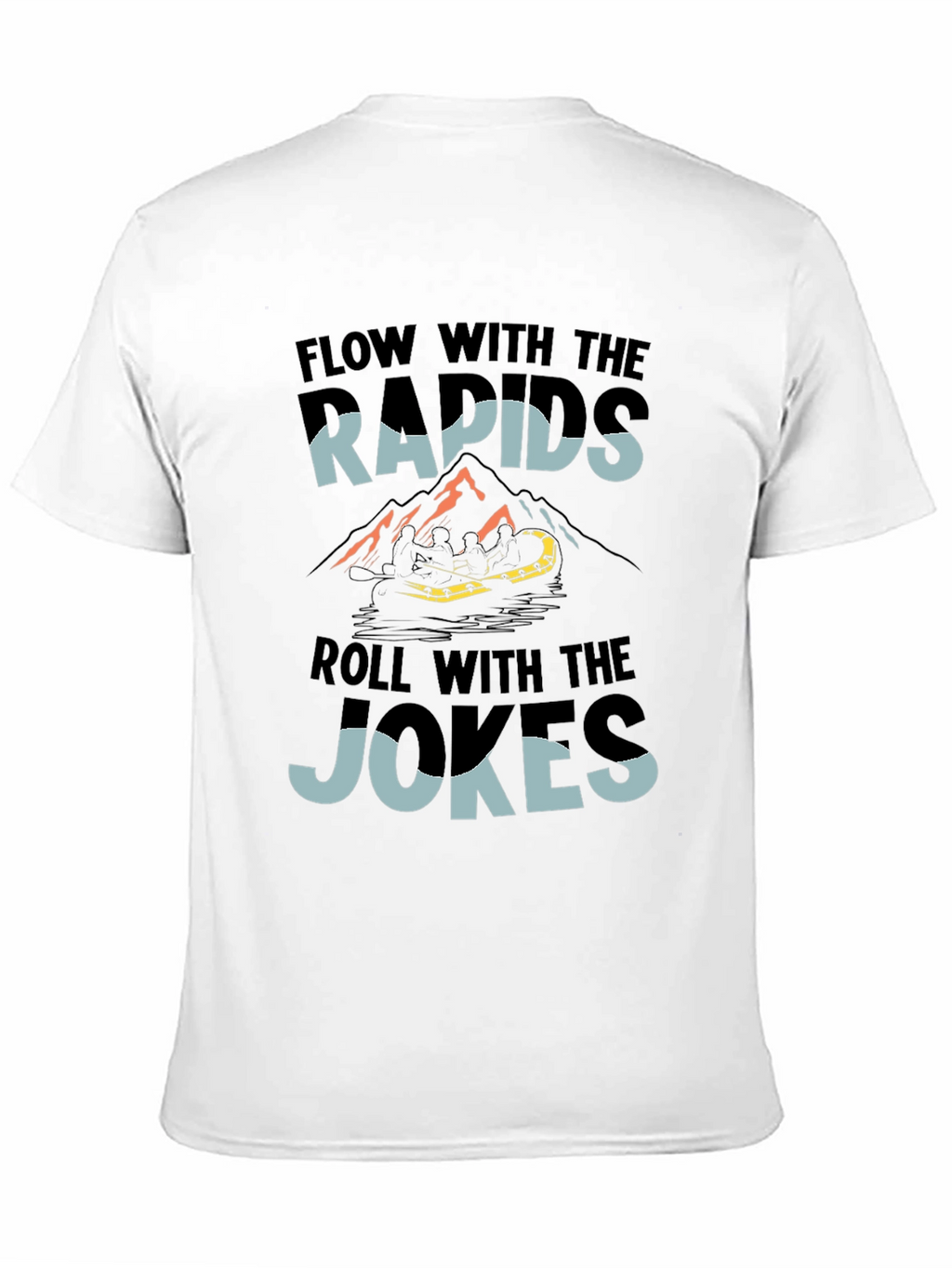 Flow With The Rapids Black Graphic Tee