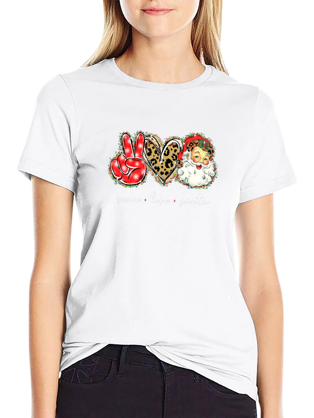 Peace Love Santa T-Shirt