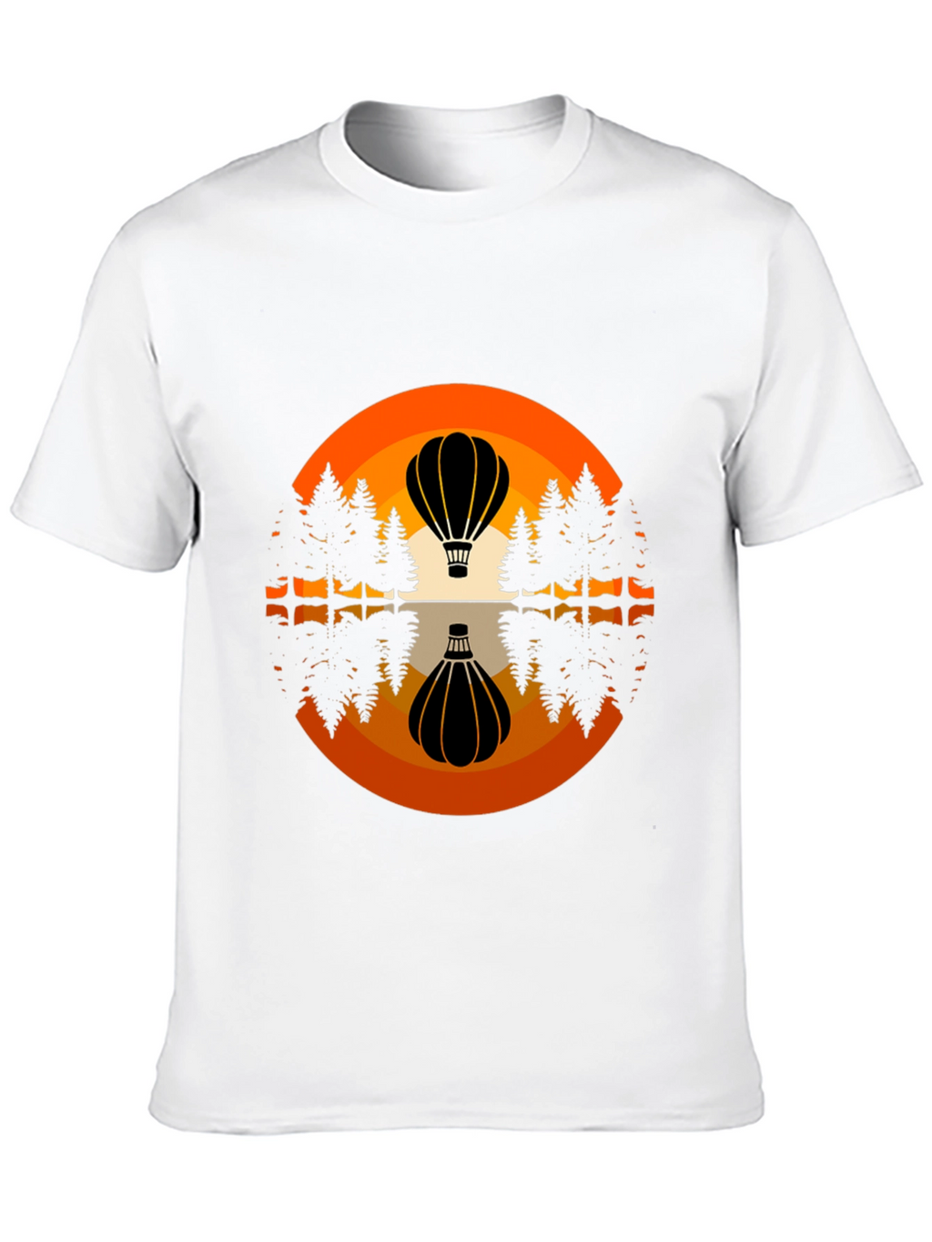 Hot Air Balloon Reflection Graphic Tee
