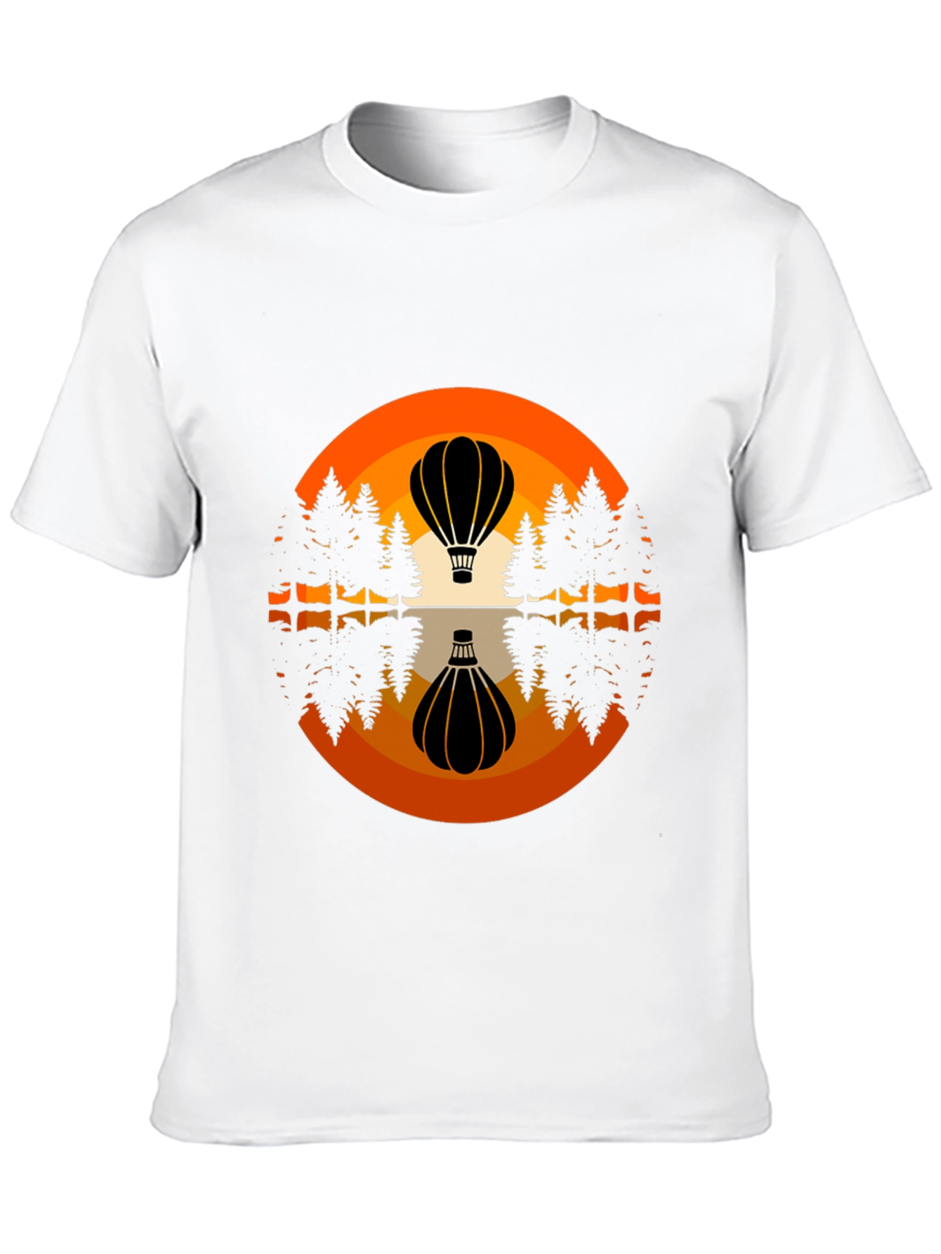 Hot Air Balloon Reflection Graphic Tee