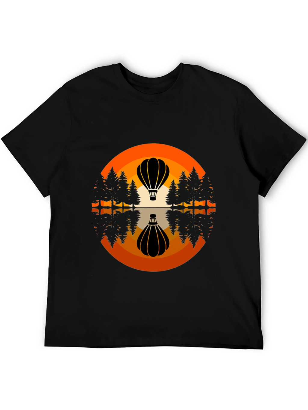 Hot Air Balloon Reflection Graphic Tee