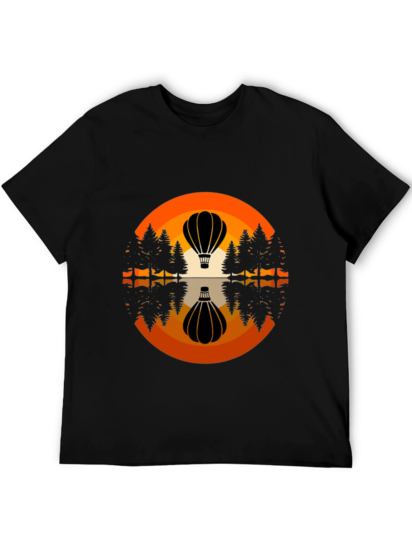 Hot Air Balloon Reflection Graphic Tee