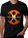 Hot Air Balloon Reflection Graphic Tee