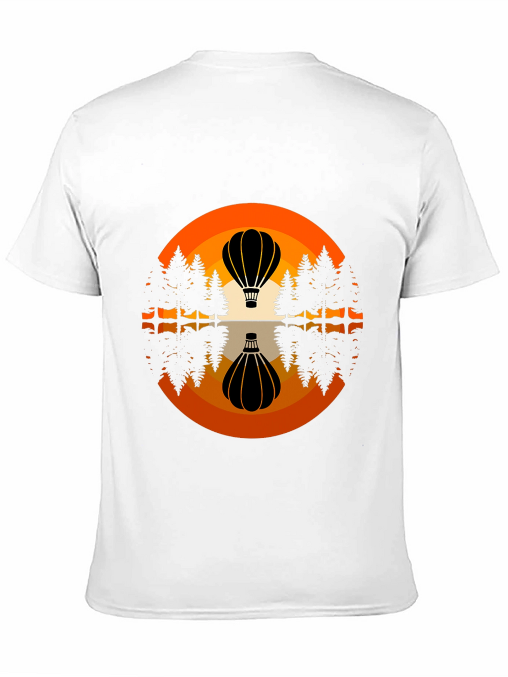 Hot Air Balloon Reflection Graphic Tee
