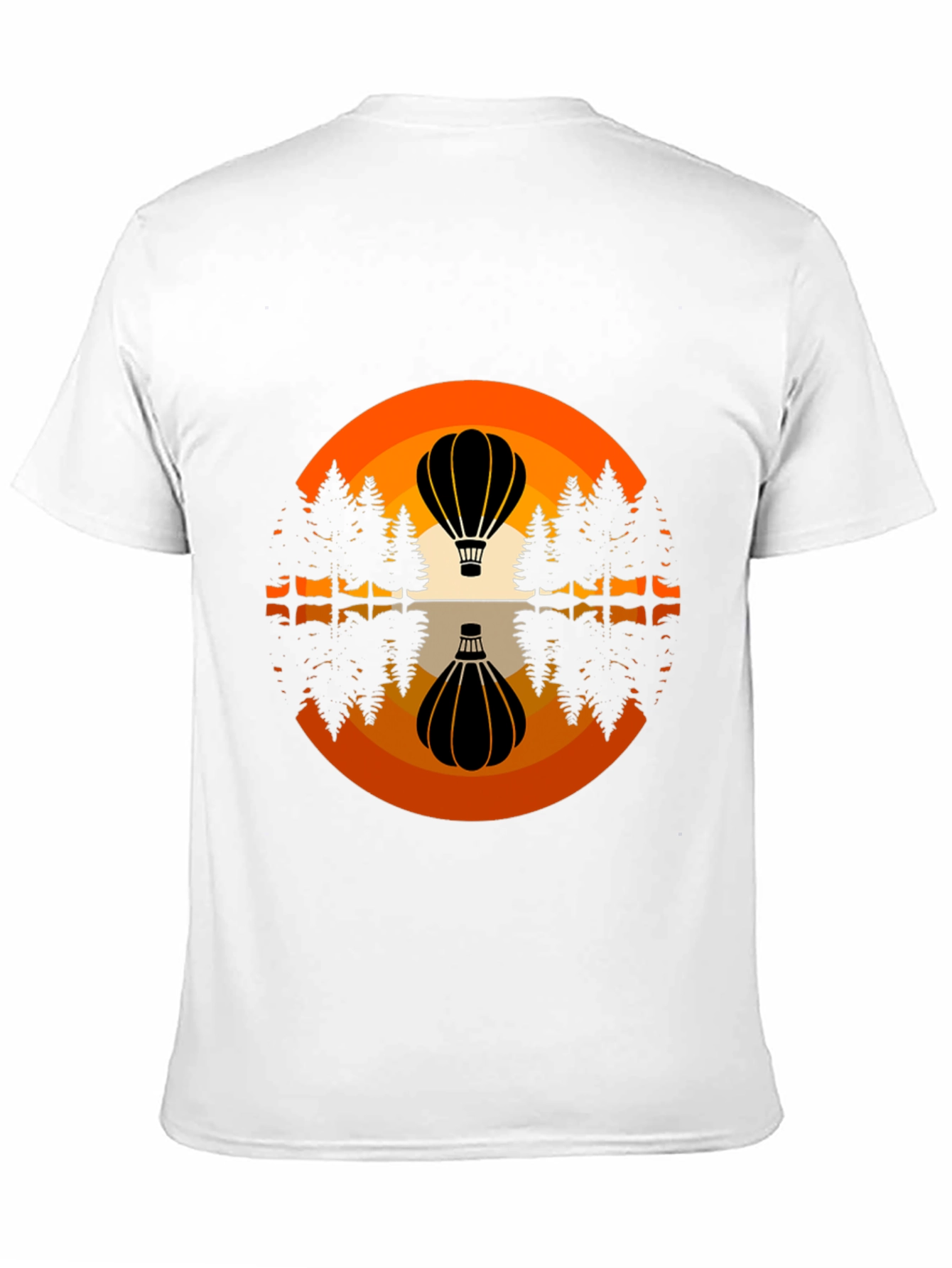 Hot Air Balloon Reflection Graphic Tee