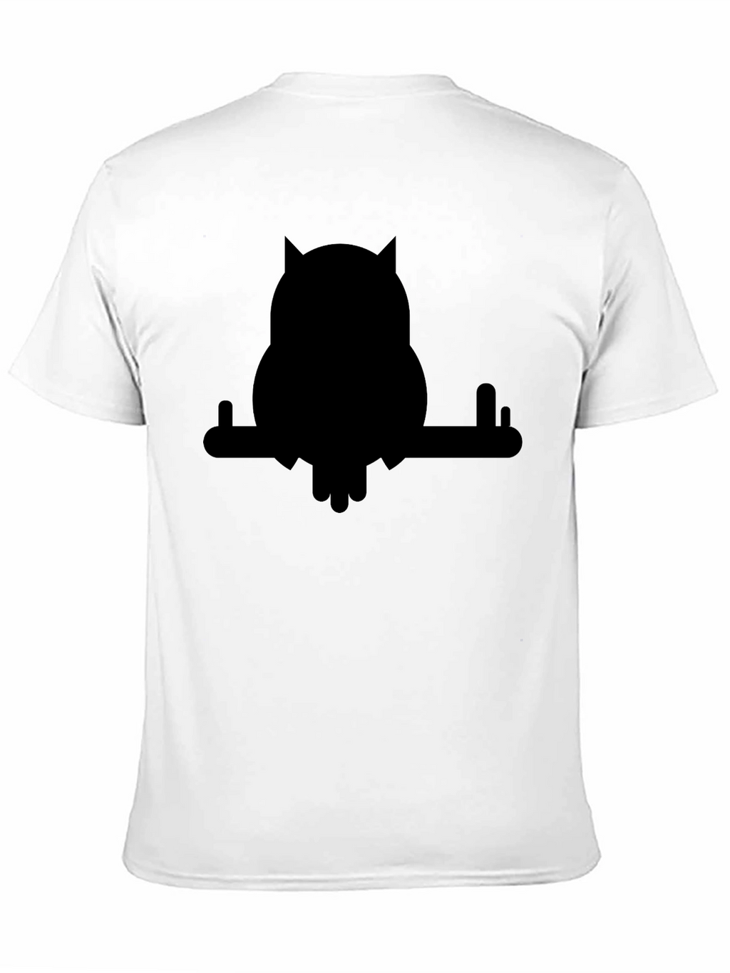 Black Owl on Branch Graphic T-Shirt