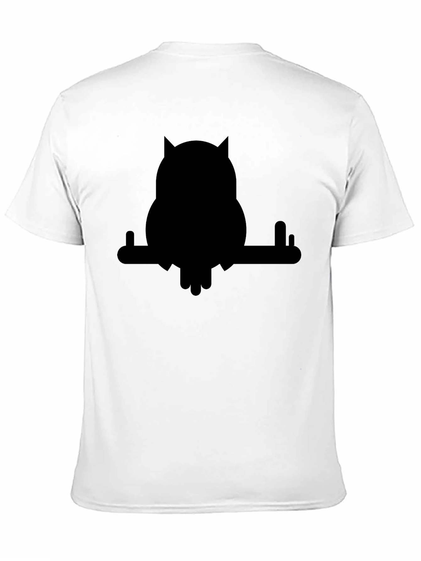 Black Owl on Branch Graphic T-Shirt