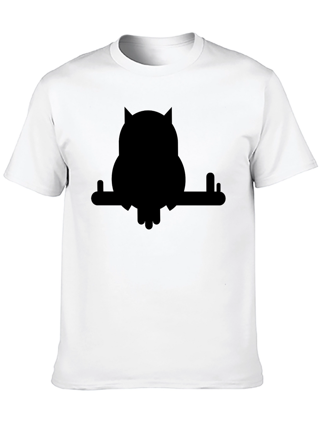 Black Owl on Branch Graphic T-Shirt
