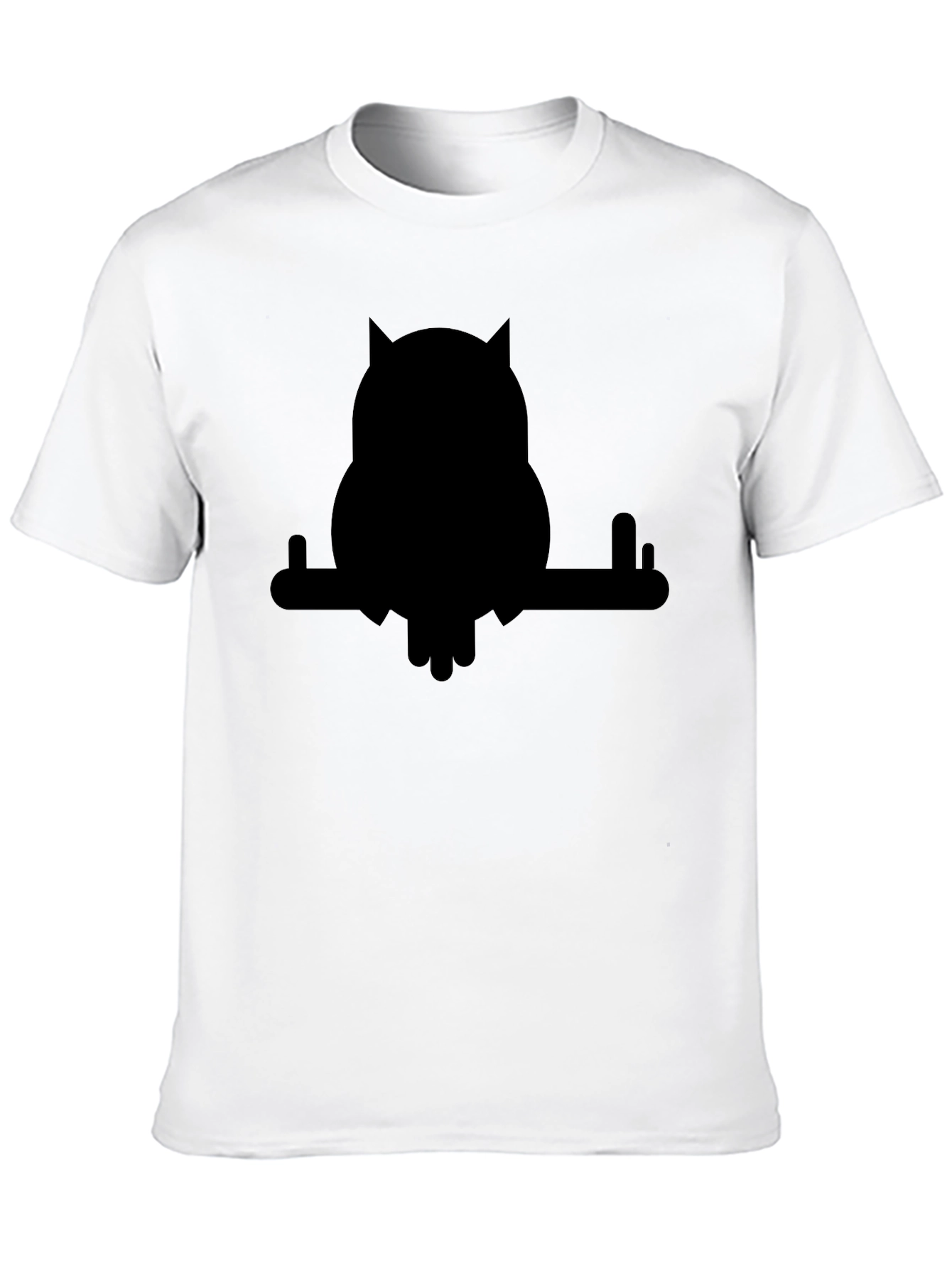 Black Owl on Branch Graphic T-Shirt
