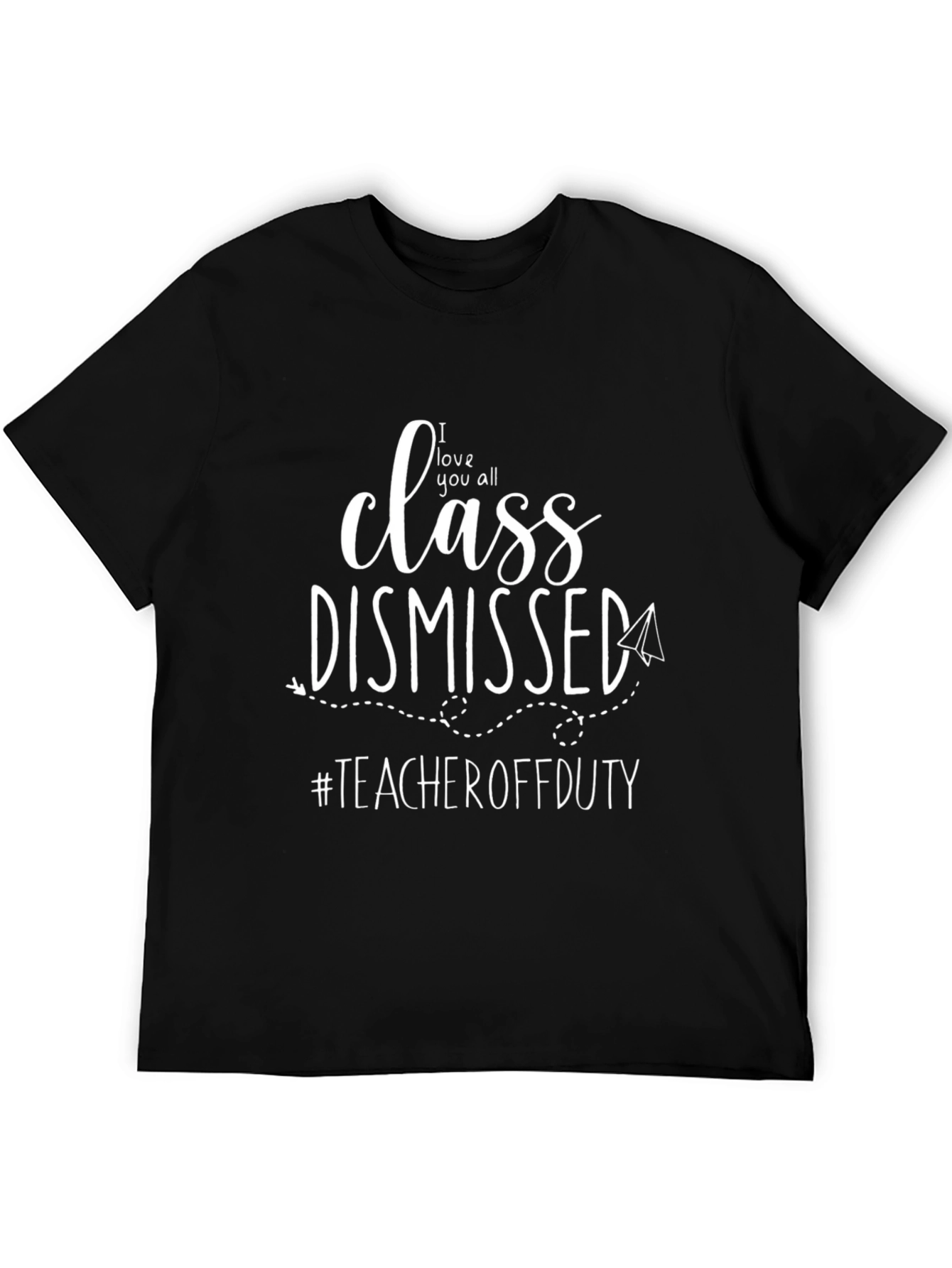 Teacher Off Duty Black Graphic T-Shirt
