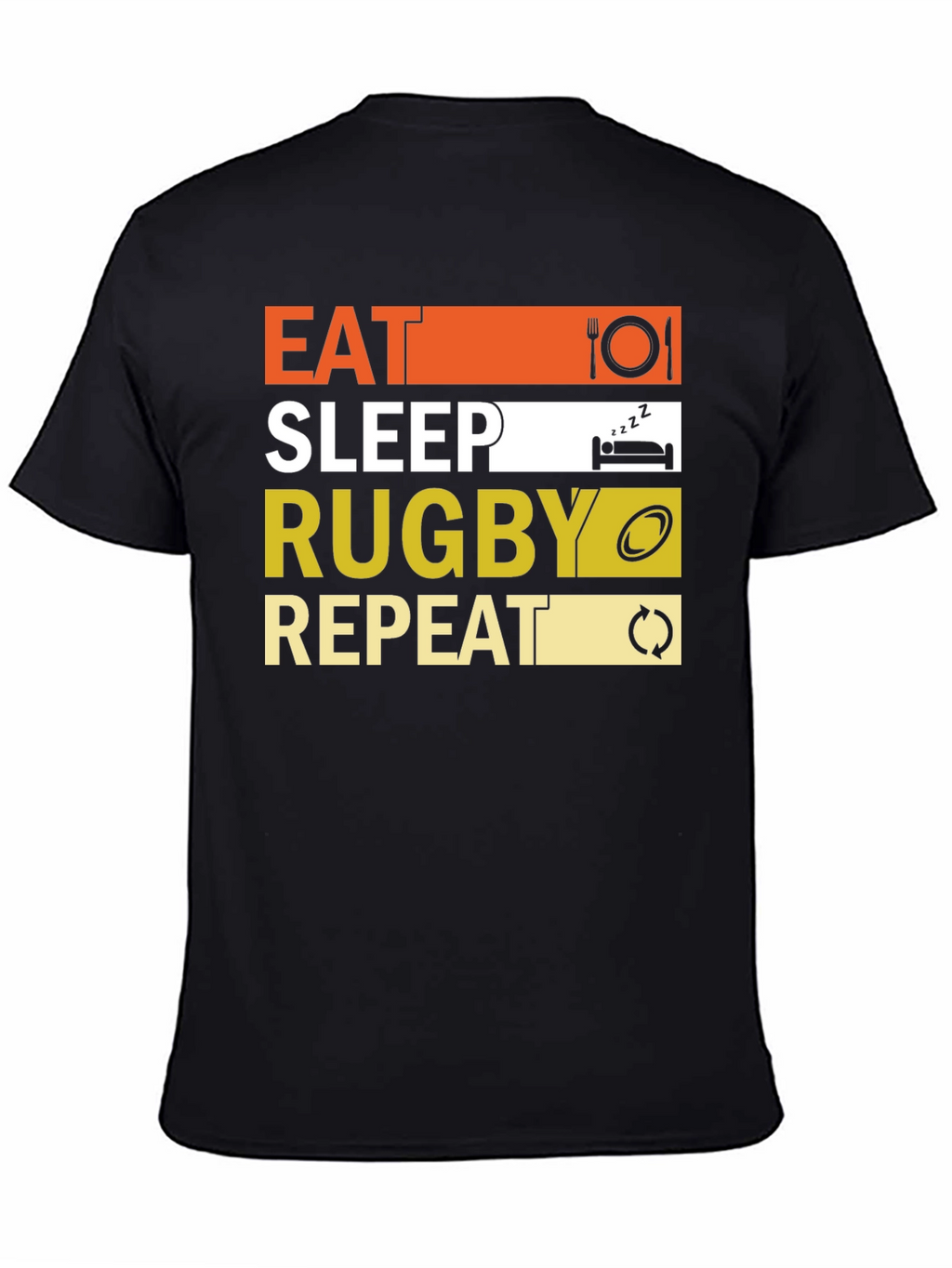 Eat Sleep Rugby Repeat Graphic Tee
