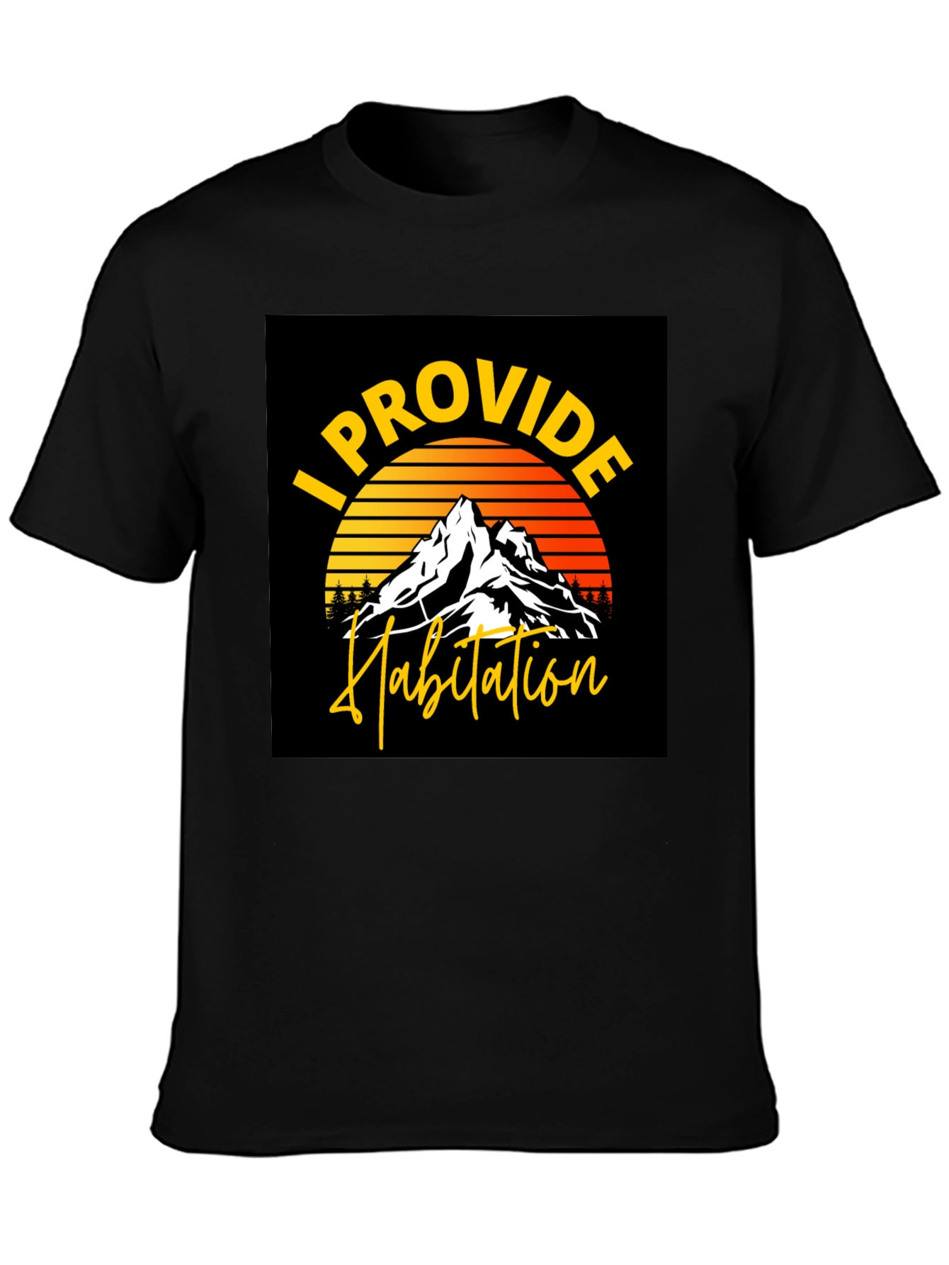 I Provide Habitation Mountain Sunset Graphic Tee