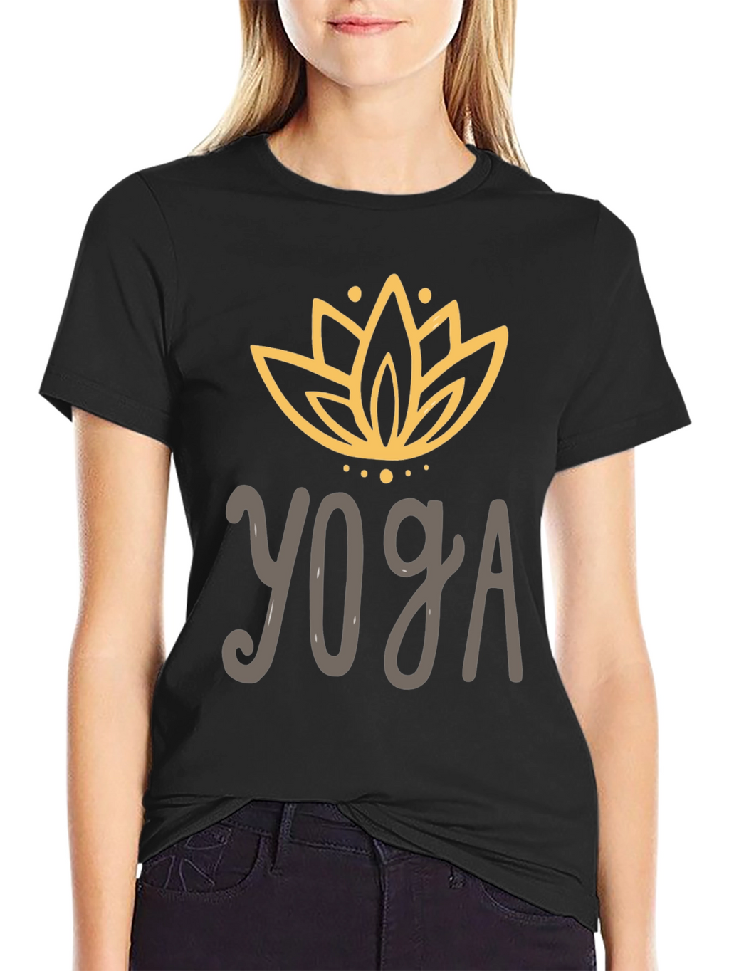 Yoga Lotus Flower Graphic Tee