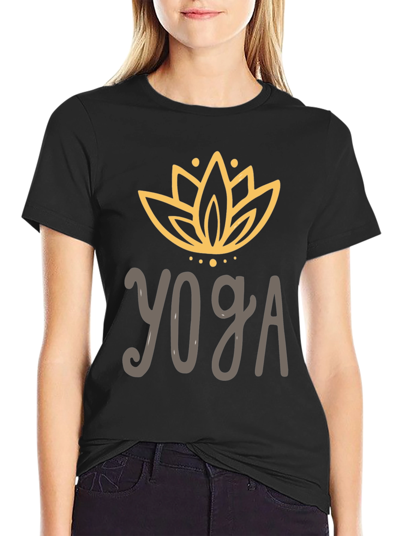 Yoga Lotus Flower Graphic Tee