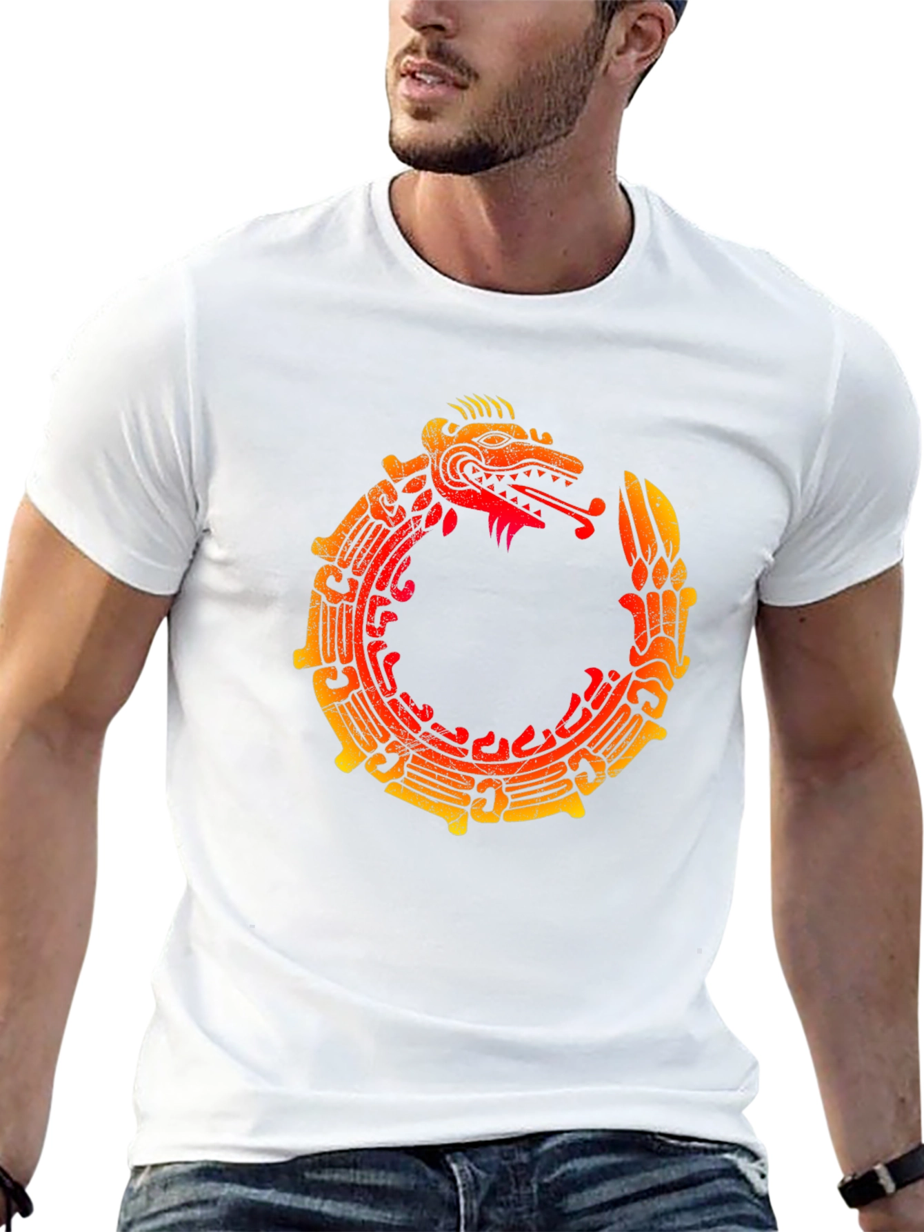 Ouroboros Serpent Graphic Tee - Black