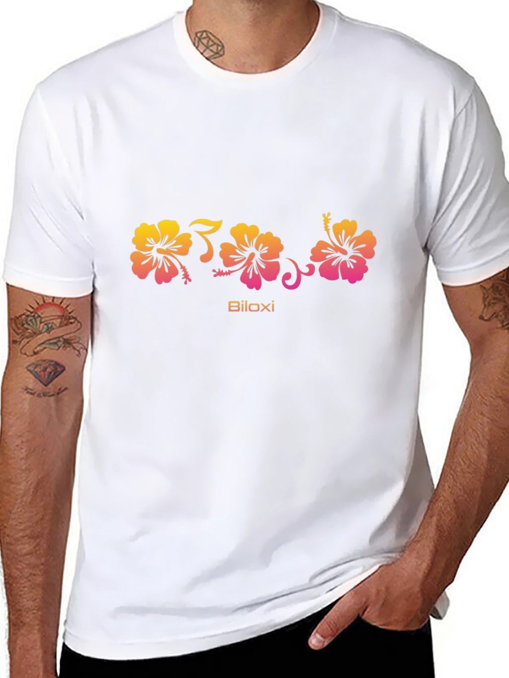 Biloxi Floral Black T-Shirt