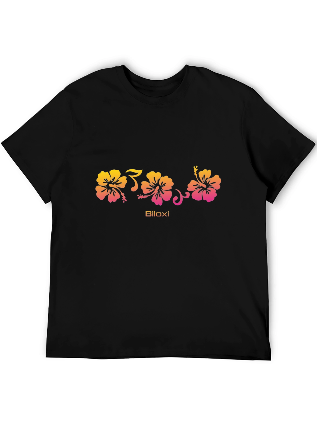 Biloxi Floral Black T-Shirt