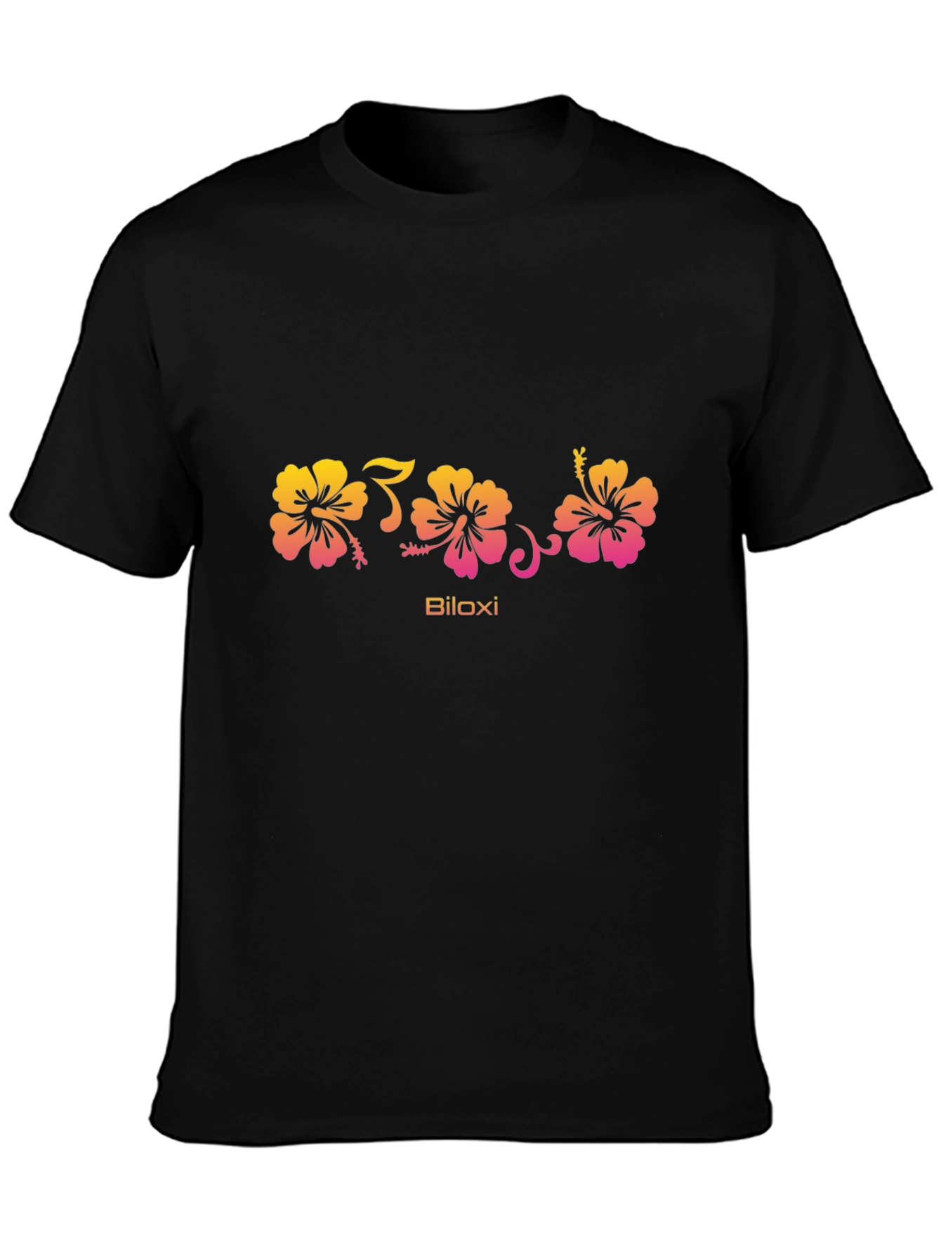 Biloxi Floral Black T-Shirt