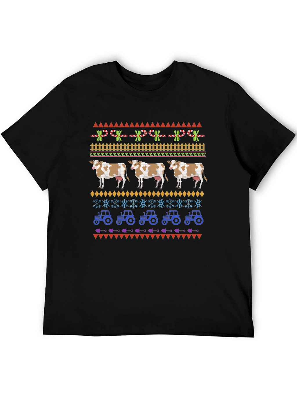 Novelty Cow & Tractor Graphic Tee